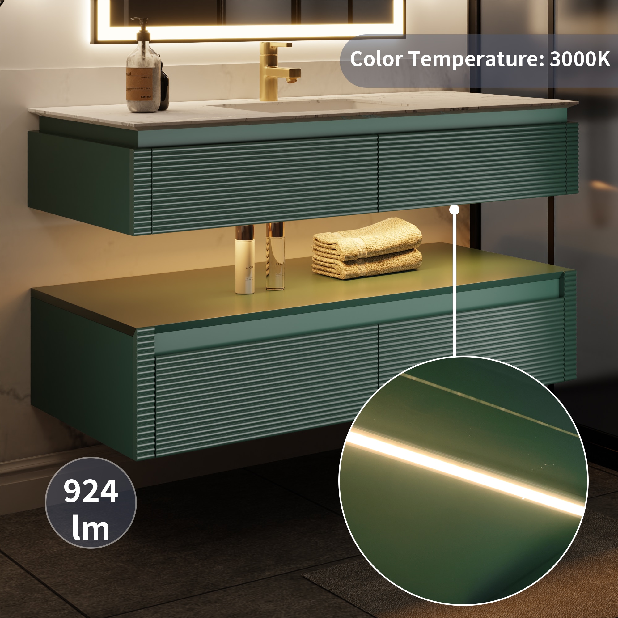 ExBrite SC4820V13GN Bath-Vanity-Combo - View #3