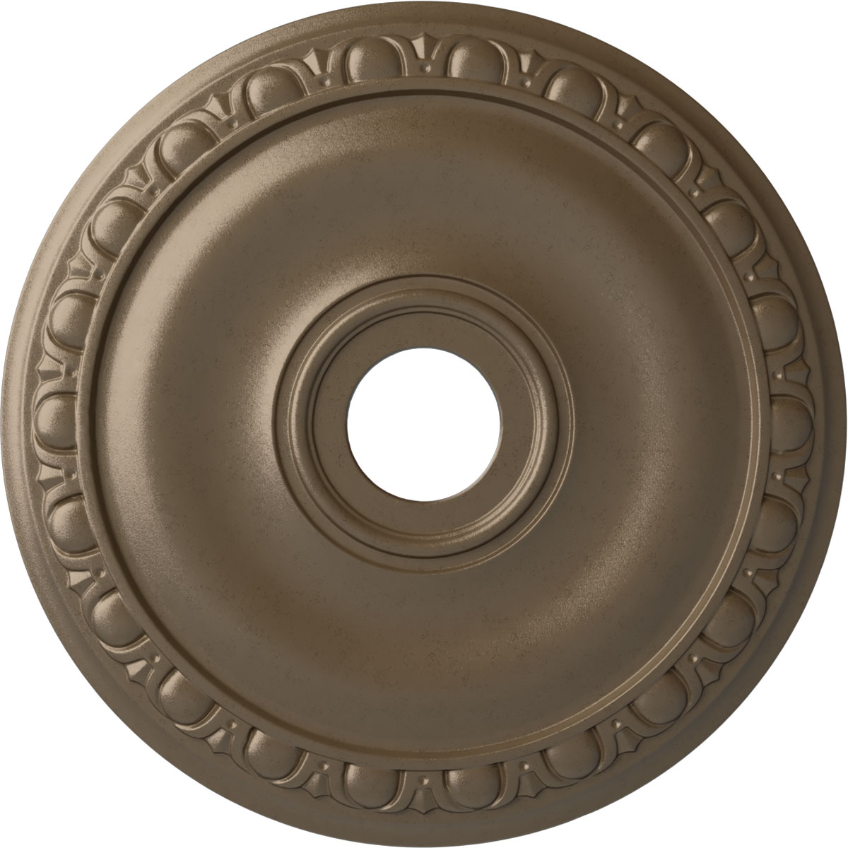 Ekena Millwork CM20JAWSS Jackson 20-in W x 20-in L Painted Warm Silver Polyurethane Whole Ceiling Medallion