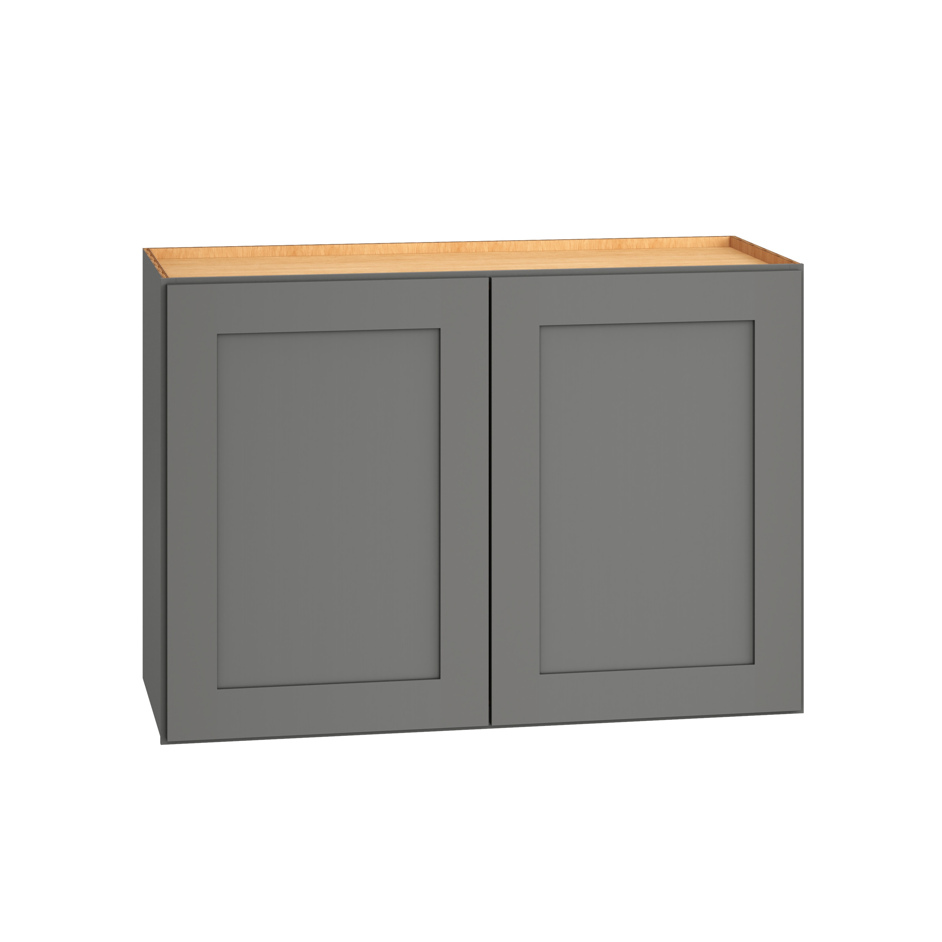 Diamond Express Jamestown 36-in W x 21-in H x 24-in D Moonstone Gray Wall Fully Assembled Plywood Cabinet (Recessed Panel Shaker Door Style)