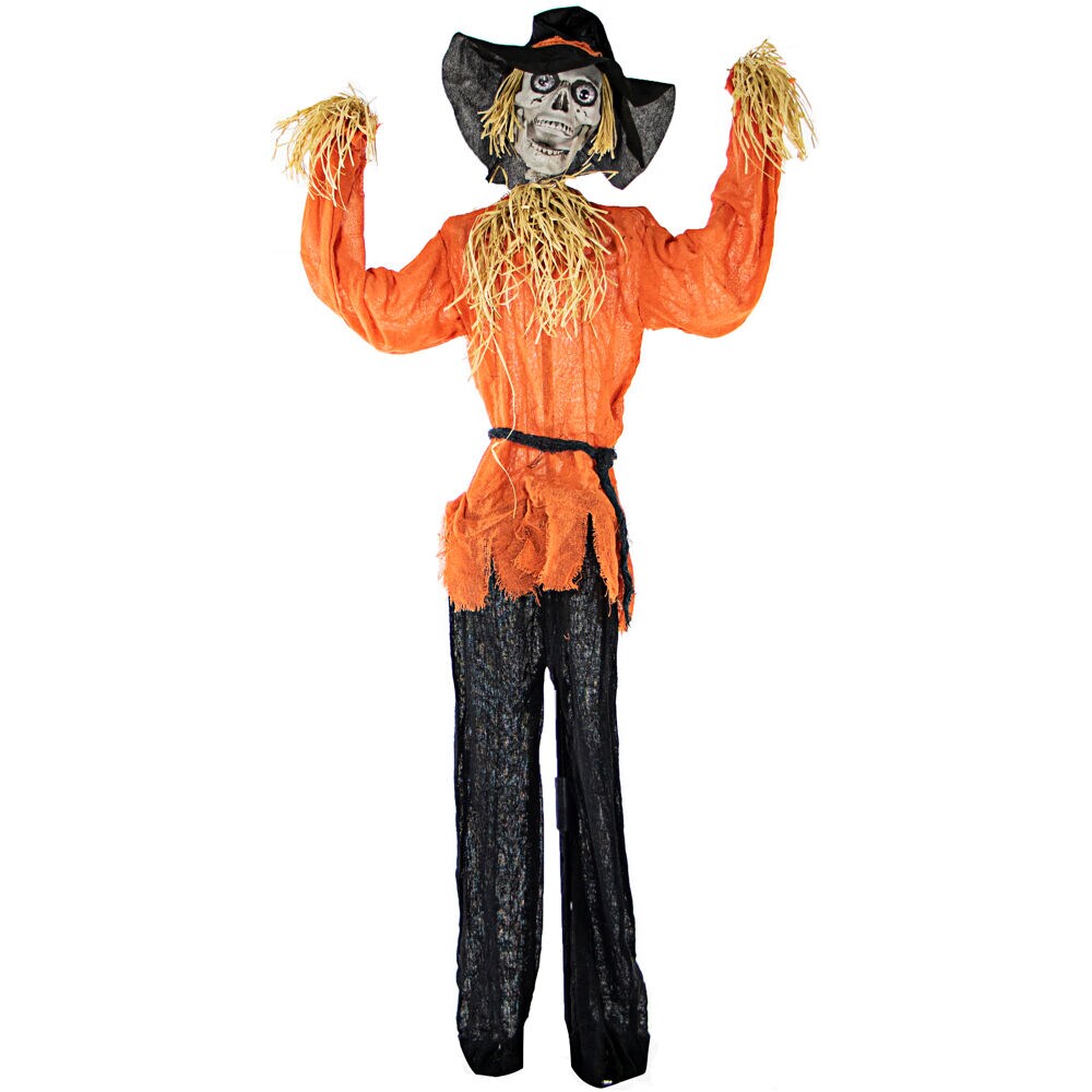 Haunted Hill Farm 6-ft Freestanding Moaning Lighted Scarecrow ...