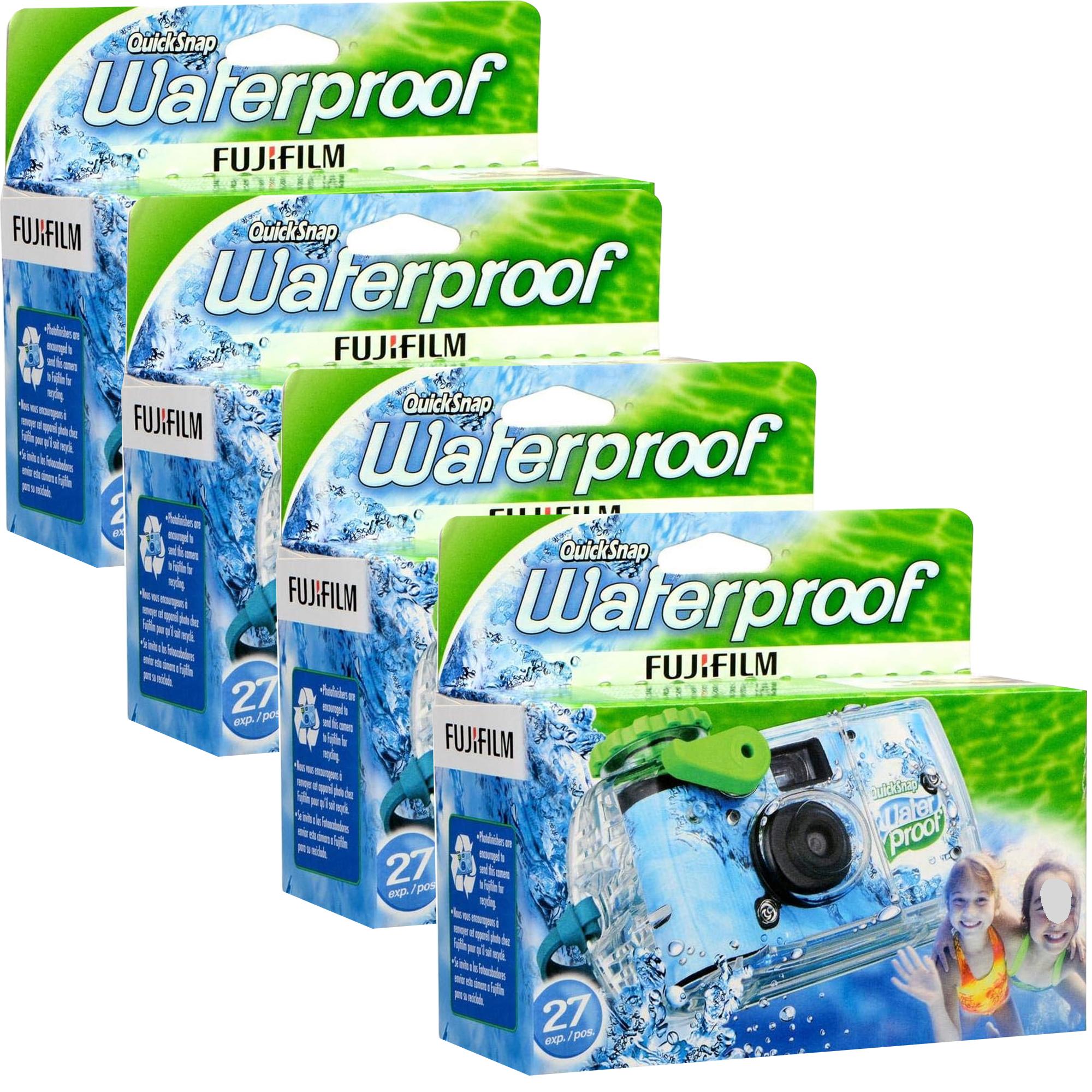 Fujifilm  Quick Snap Waterproof 35mm Camera 800 Film  27 Exposures 4 Boxes