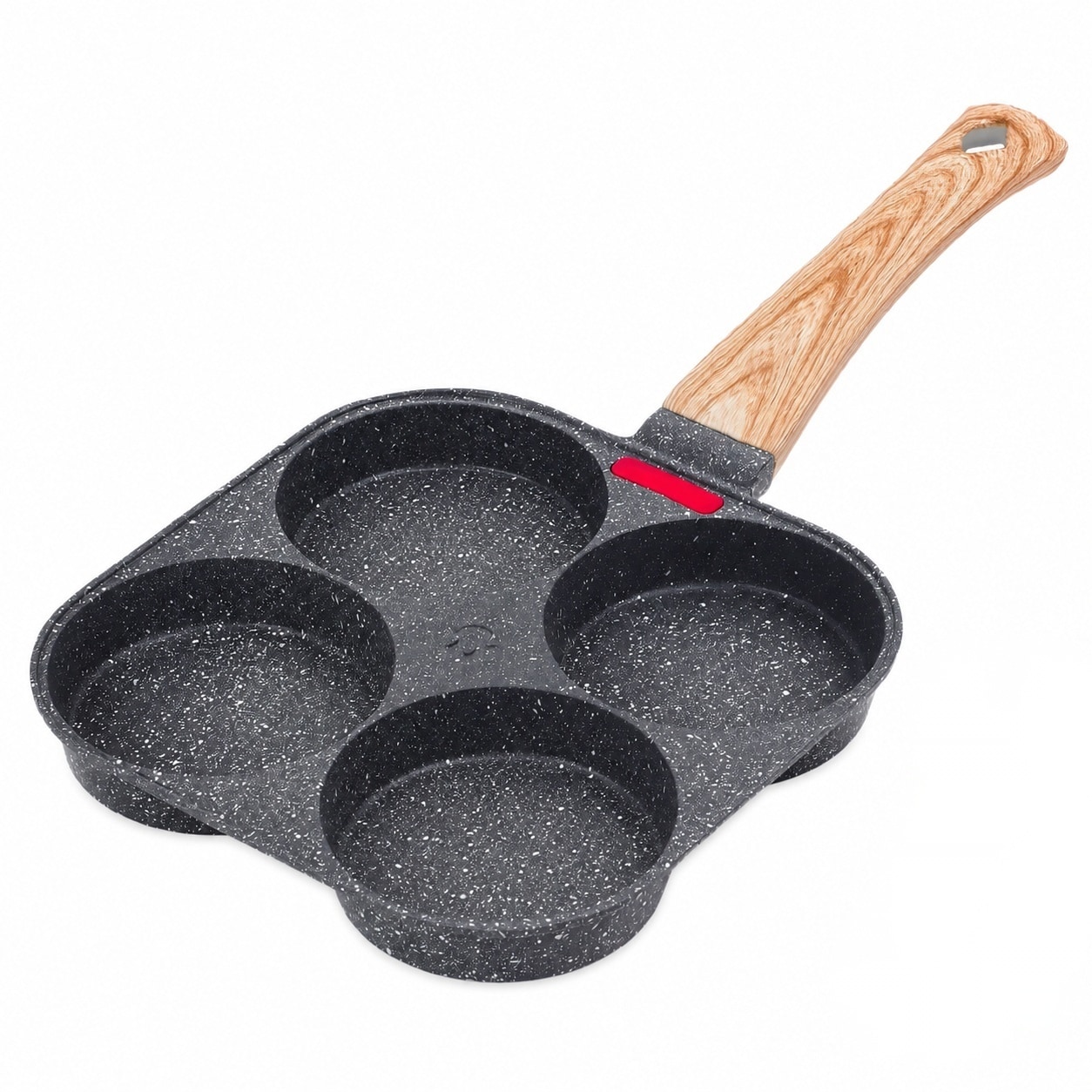 Aoibox  4 Cup 6 5 in Aluminum Nonstick Egg Pan Gas and Induction Compatible Breakfast Omelette Skillet