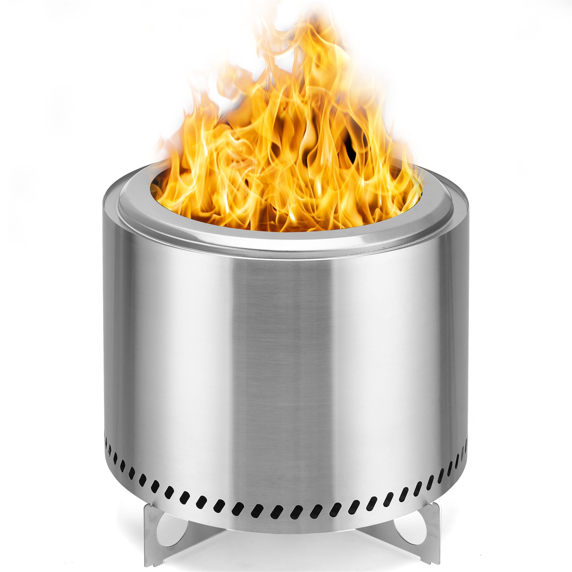 BABOOM BOM-10211-CO Outdoor Fire Pits 19-in W Silver Steel Wood-Burning Fire Pit