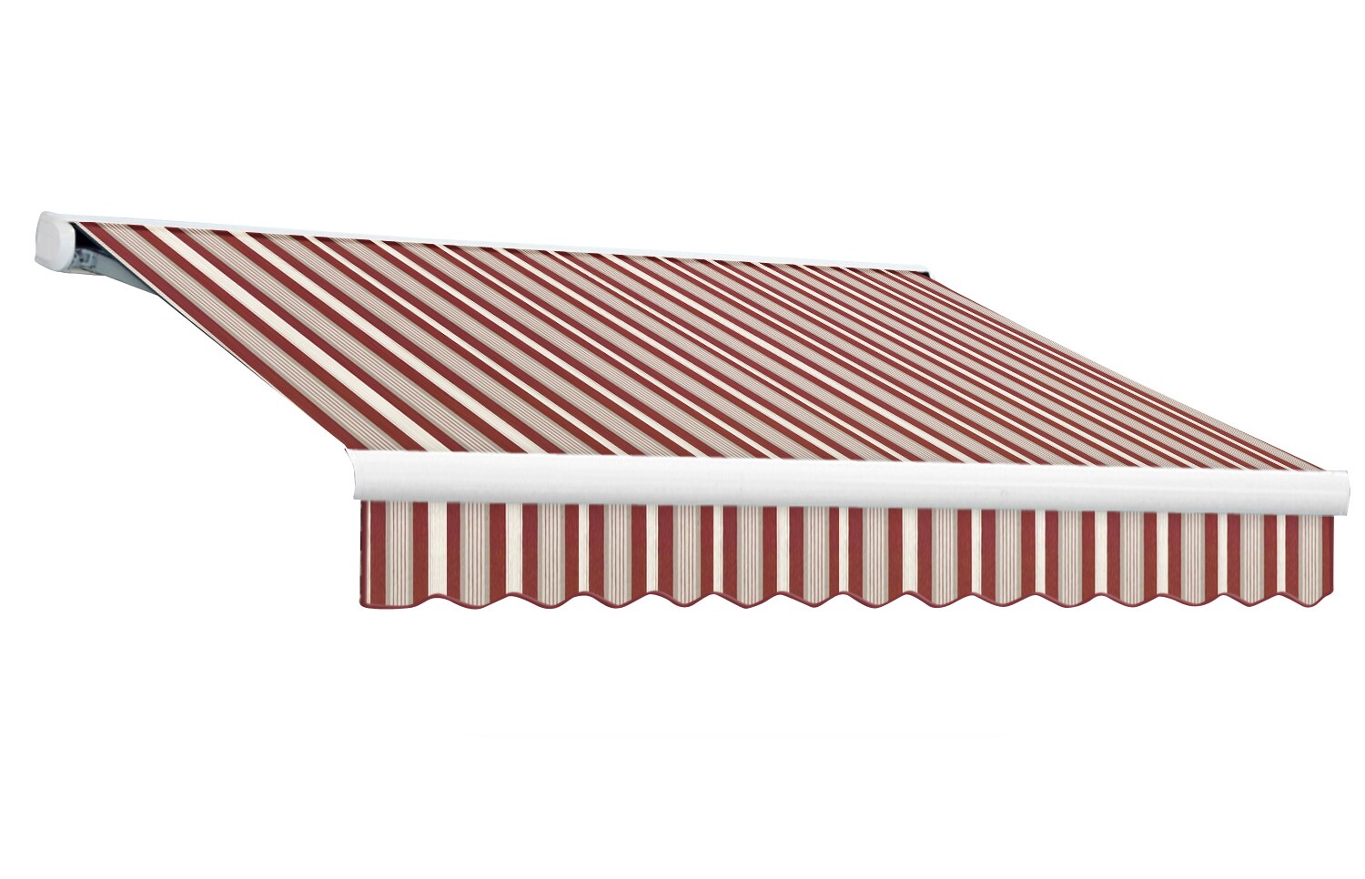 Awntech KWL20-355-BGW 148.5-in Wide x 36-in Projection x 24-in Height Fabric Striped Window/Door Awning