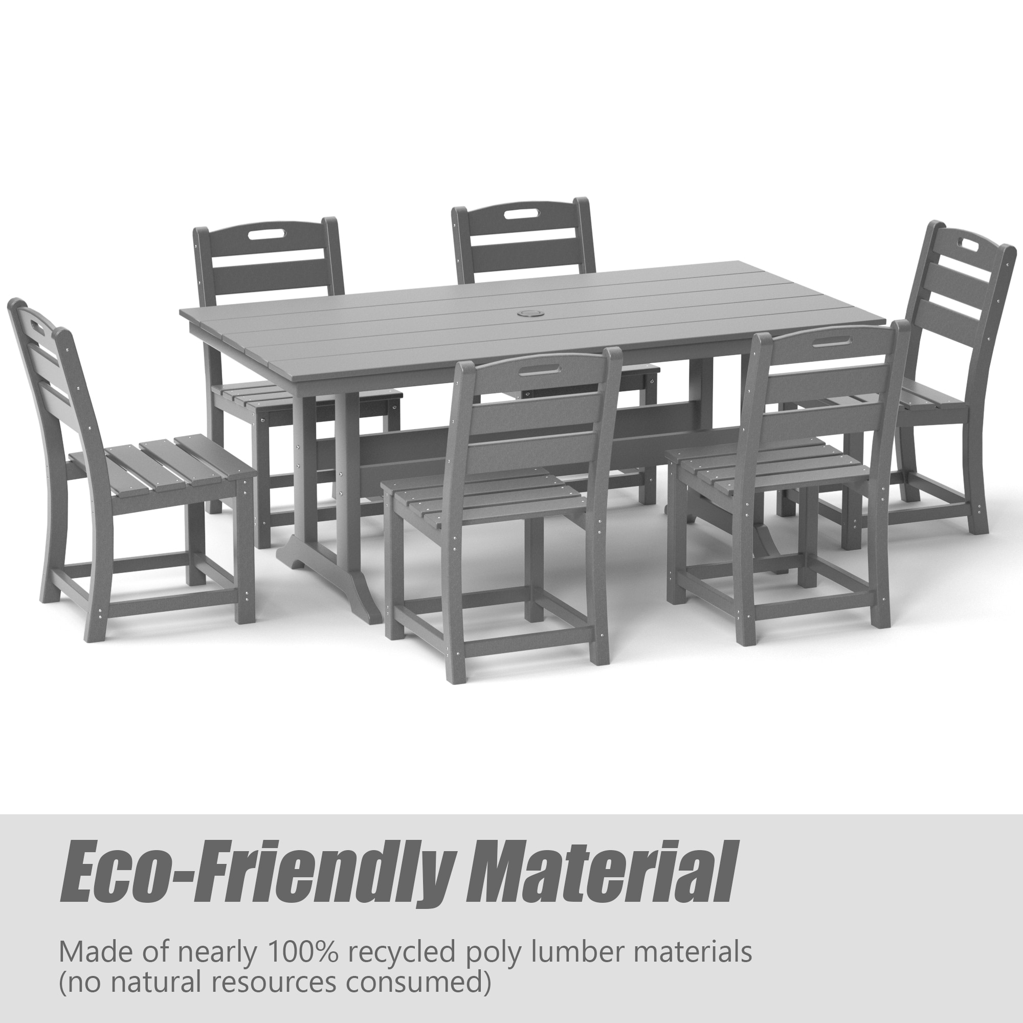 Poly furniture DT-HE02-GR Patio-Tables - View #2