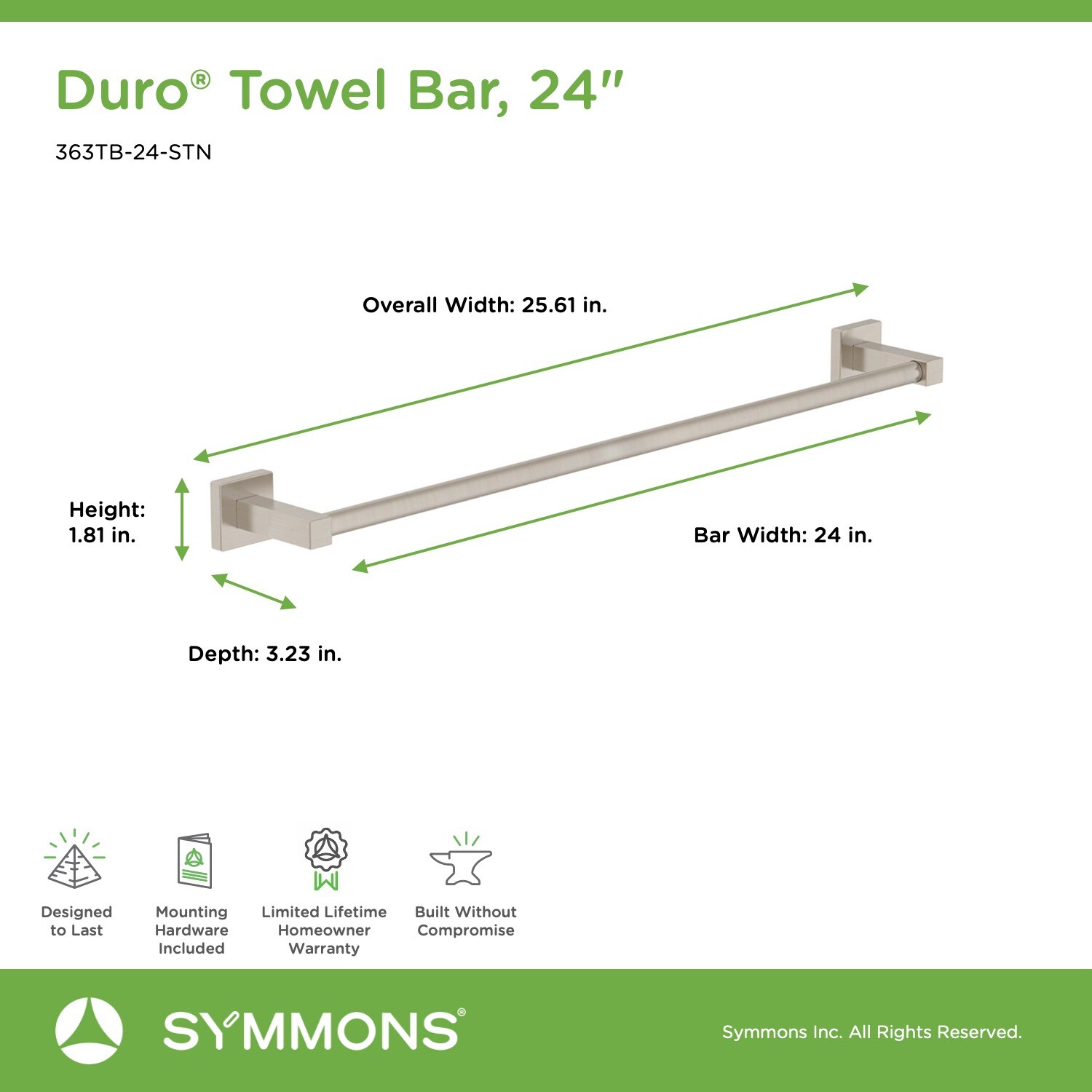 Symmons 363TB-24-STN d060350 - View #4