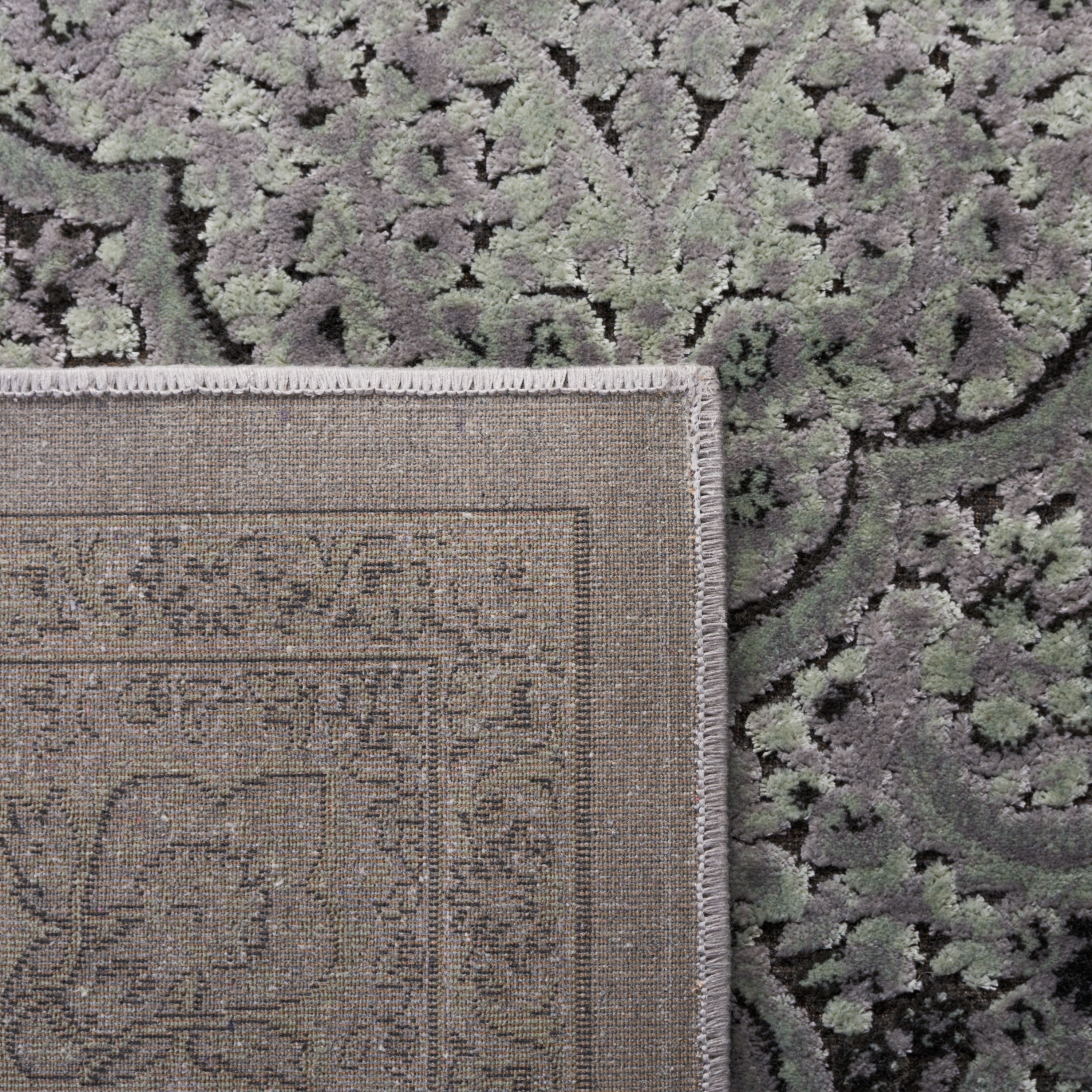 Reversible Luxe Light Grey & Anthracite Wool-Silk Blend Area Rug, 8' x 11'2"