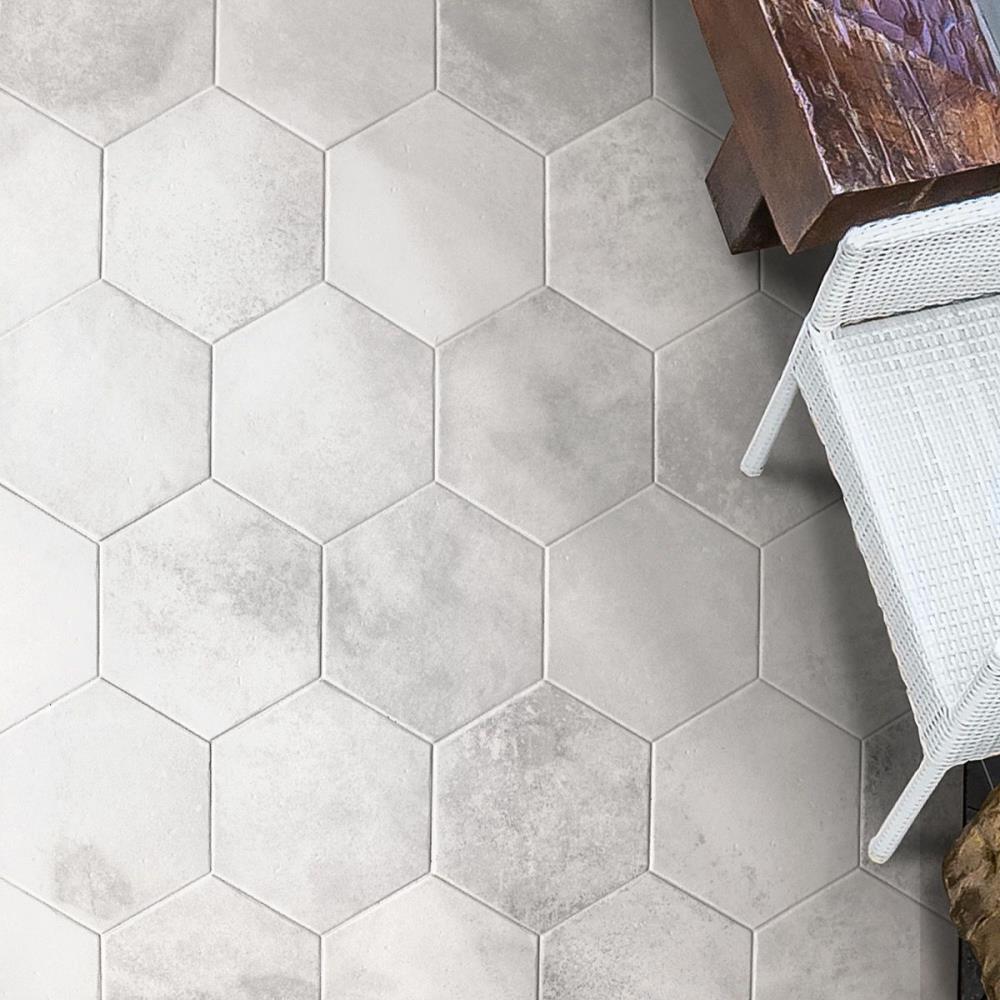 White Cement look Tile at
