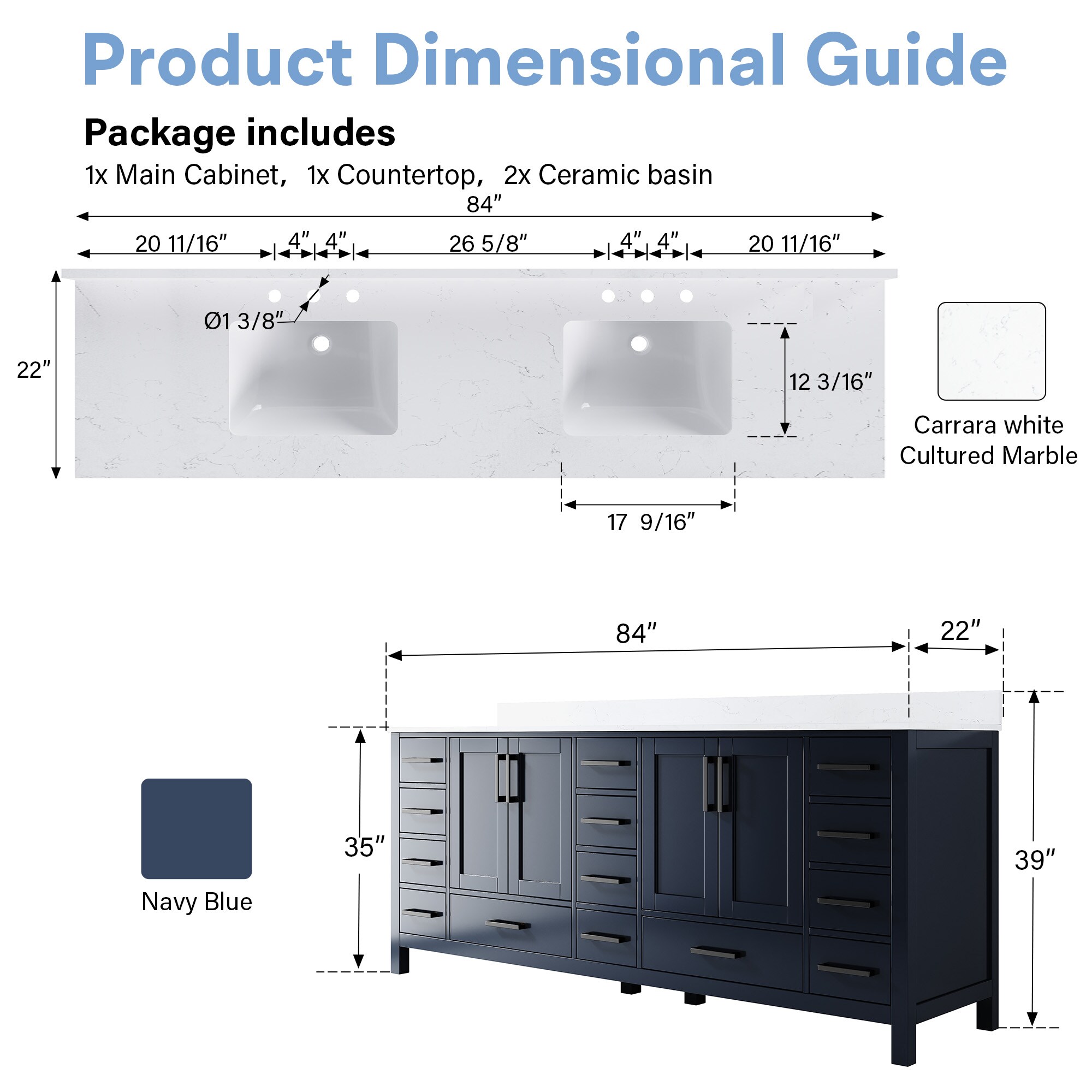 Iseryn FD84CBNB Bath-Vanity-Combo - View #2