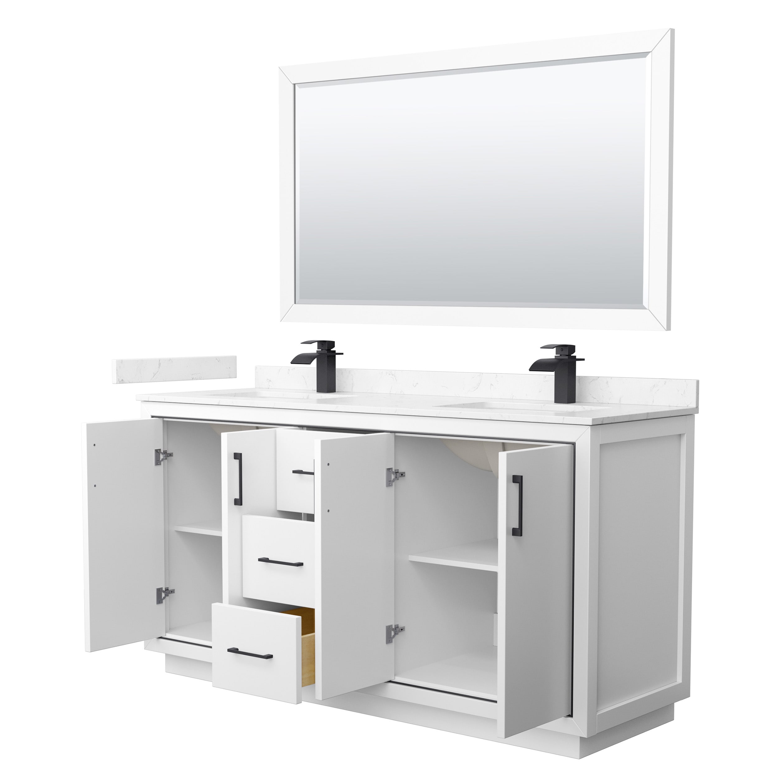 Wyndham Collection WCF111166DWBC2UNSM58 Bath-Vanity-Combo - View #2