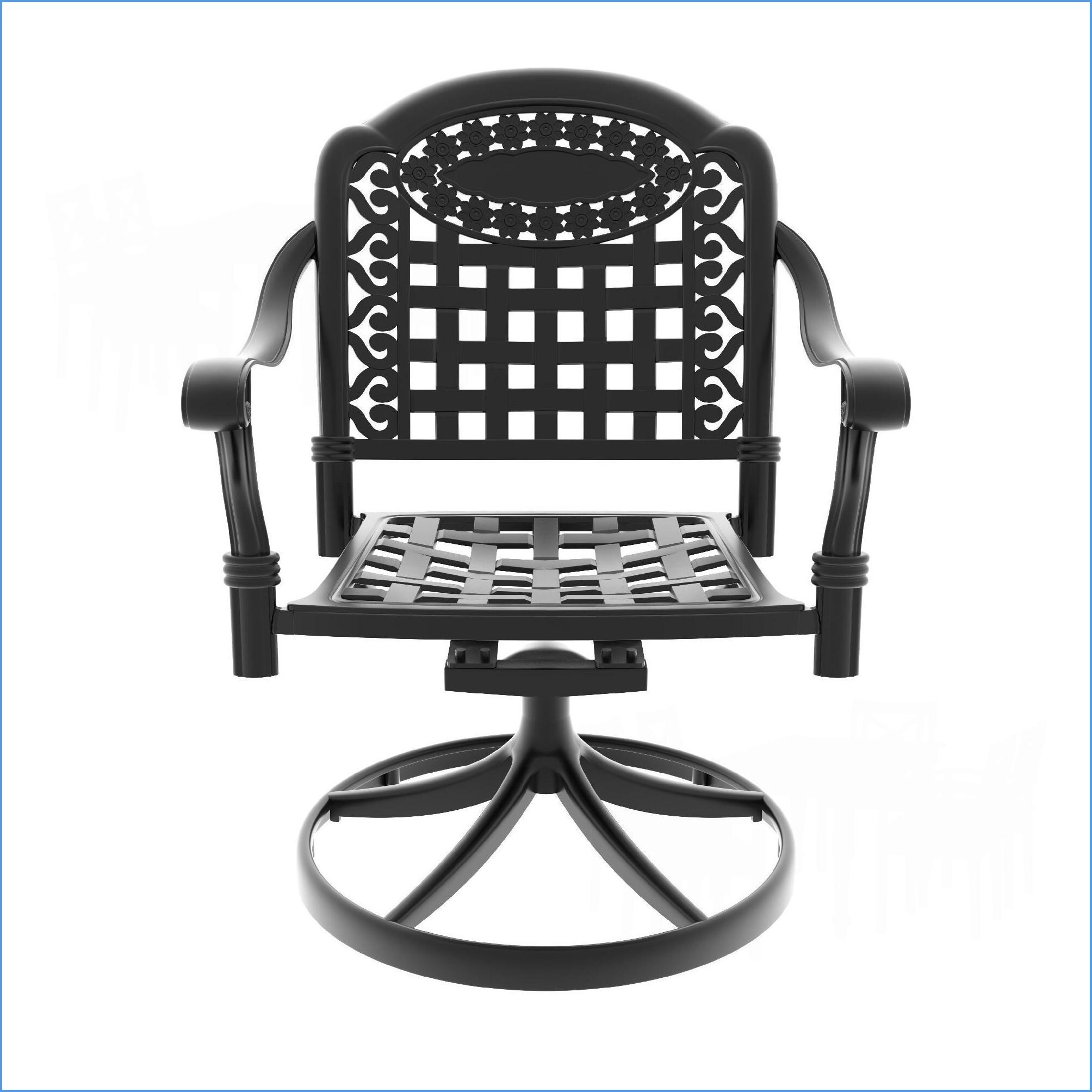 Watnature Patio Dining Set 5 Piece All Weather Cast Aluminum Round ...