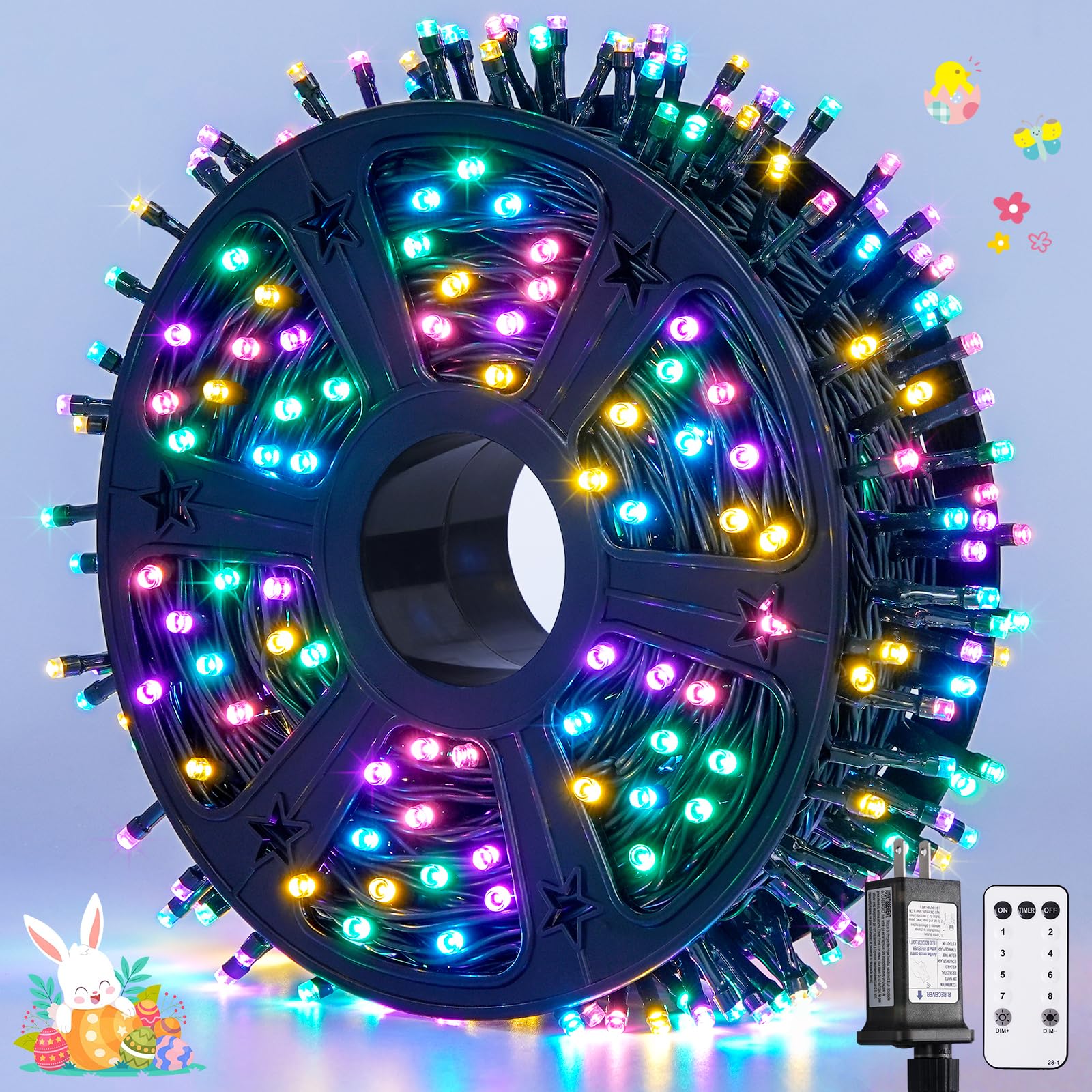 IJBUHV LED Pastelmas Lights Outdoor Indoor Easter Reel