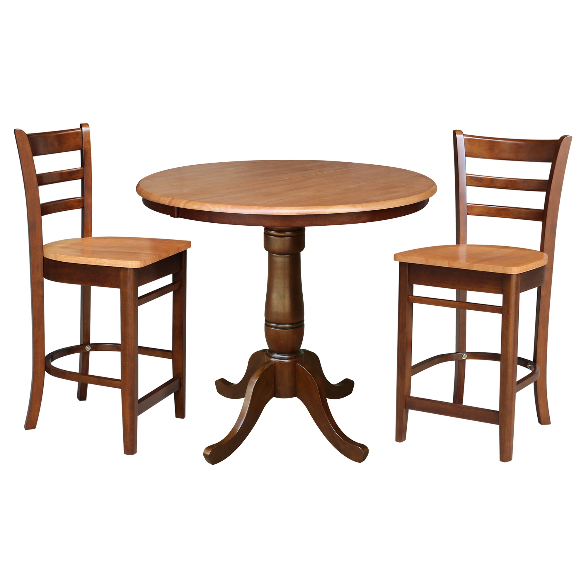 International Concepts K58-36RXT-S6172-2 Multiple colors Traditional Dining Room Set with Round Table ( Seats 2 )