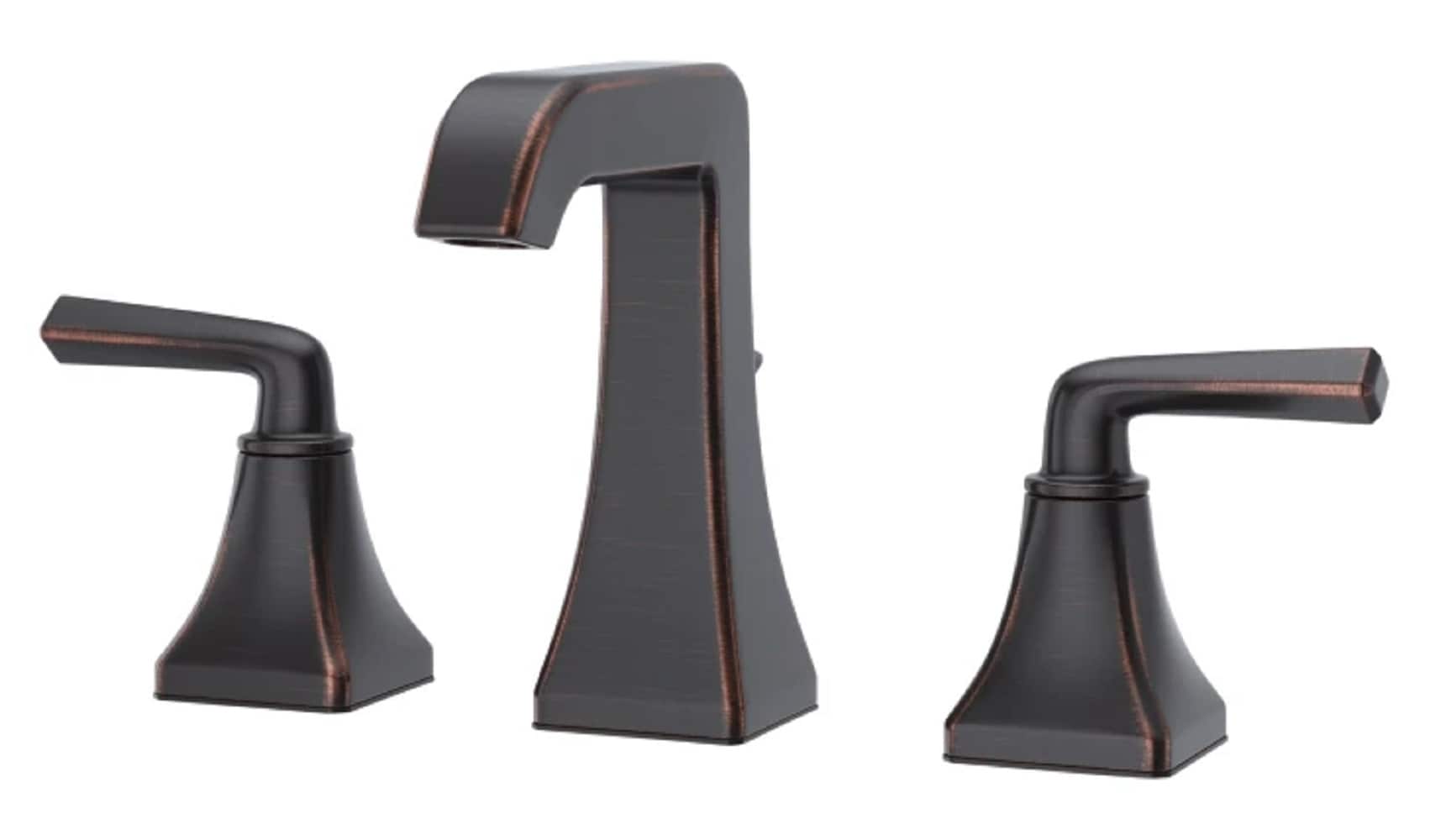 Pfister LG49-FE0Y Park Avenue Tuscan Bronze Widespread 2-handle WaterSense Mid-arc Residential Handle Bathroom Sink Faucet with Drain