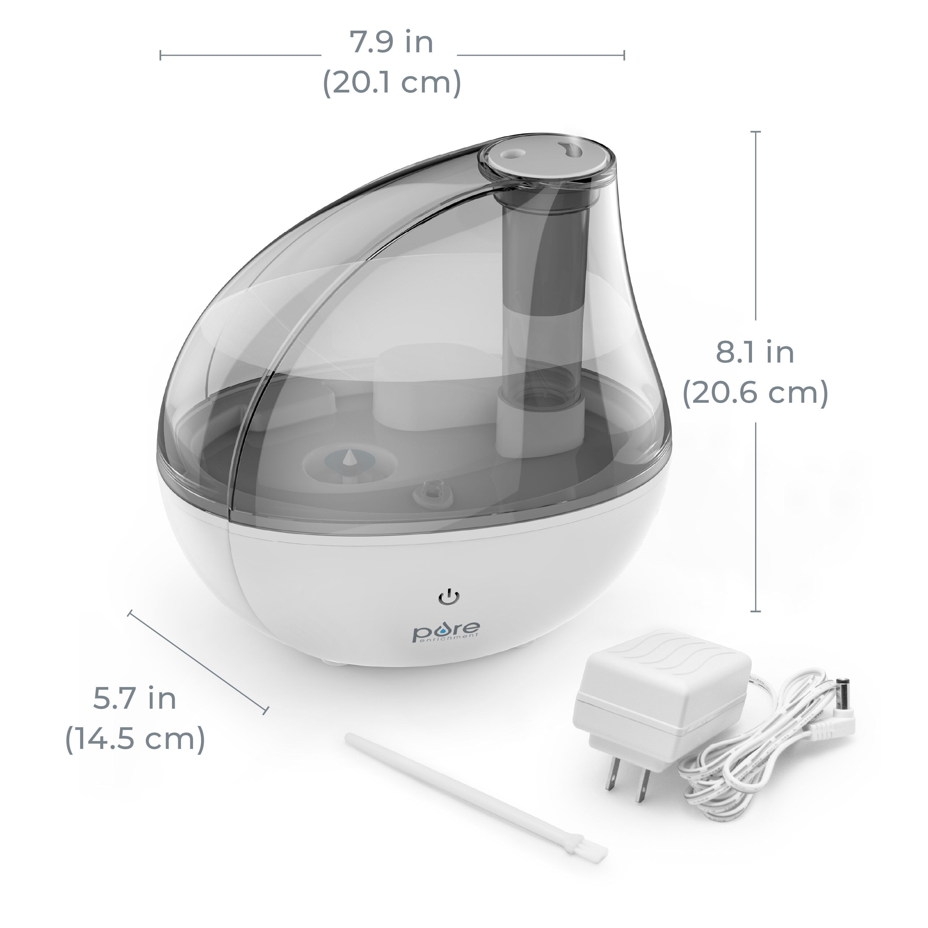 Pure Enrichment MistAire Ultrasonic Cool Mist Humidifier - Quiet Air  Humidifier That Lasts Up To 25 Hours, 360° Rotation Nozzle, Auto Shut-Off,  Night