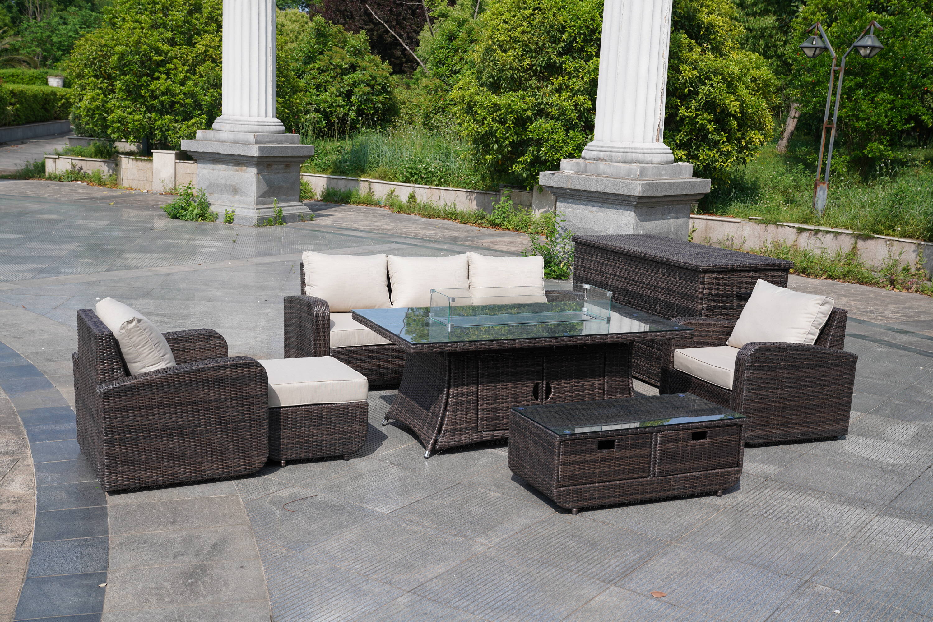 Direct Wicker DWG-06R15&3256B-BR Patio-Dining-Sets - View #2