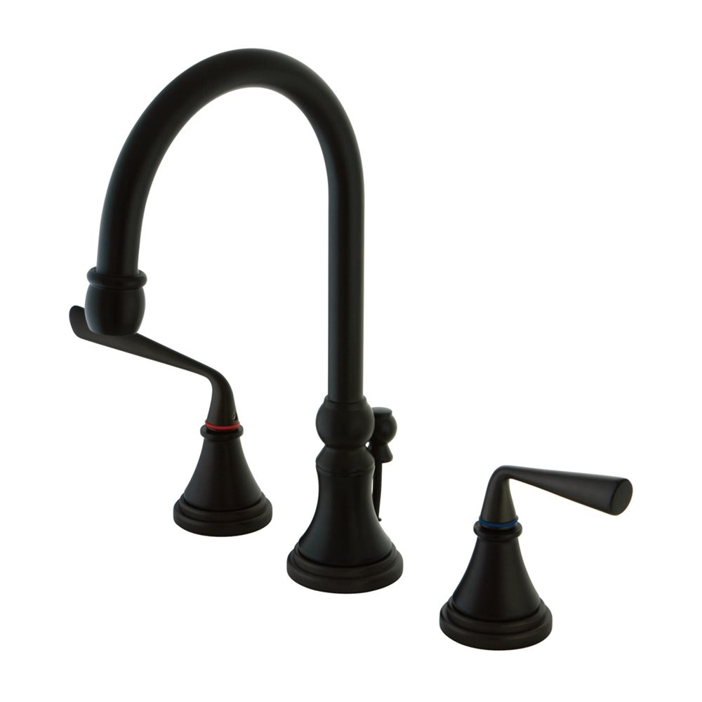 Two Handle Widespread Bathroom Faucet in Matte Black 3533LF-BLMPU