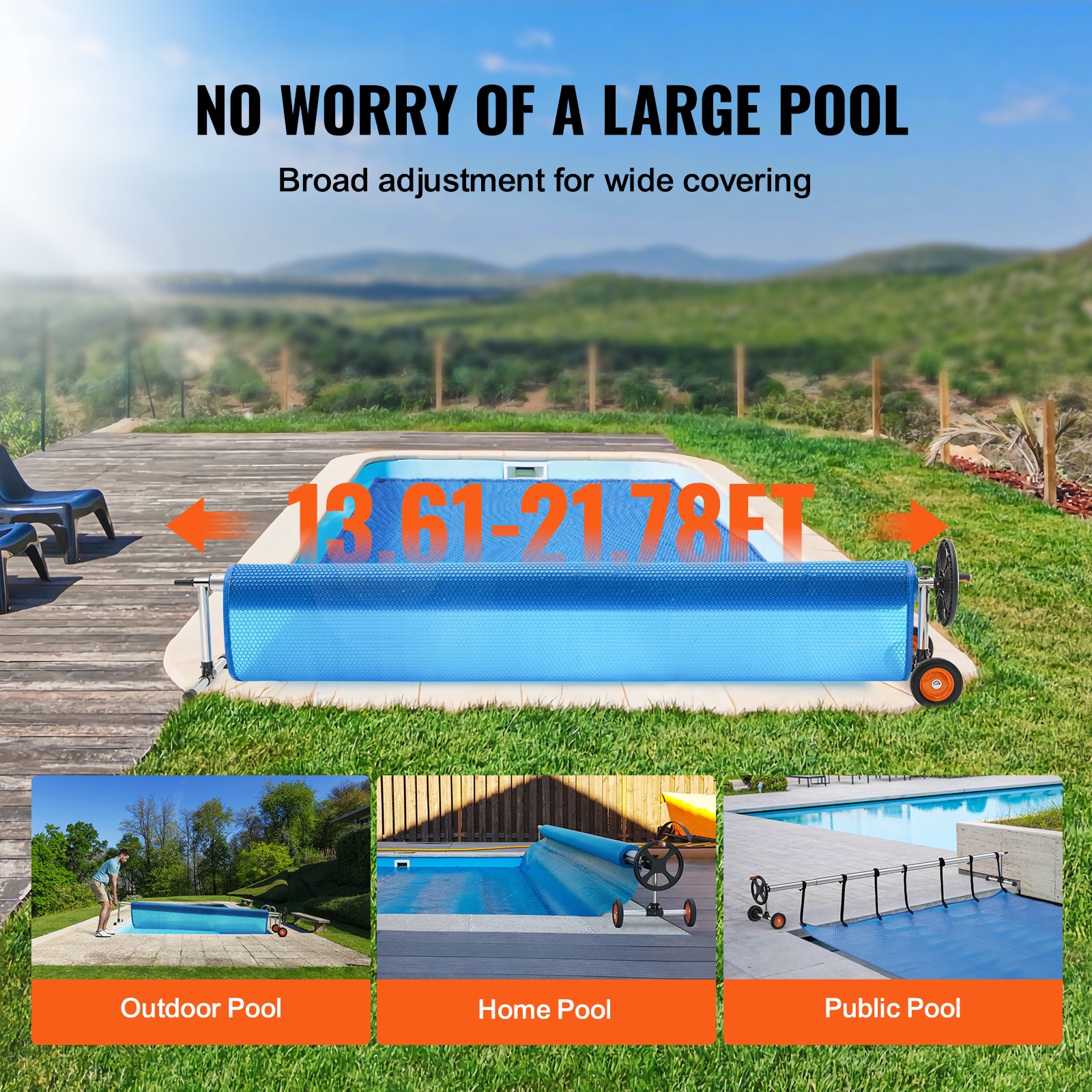 VEVOR YCGJPDXYC22F0GGZ0V0 Solar-Pool-Cover-Reels - View #7