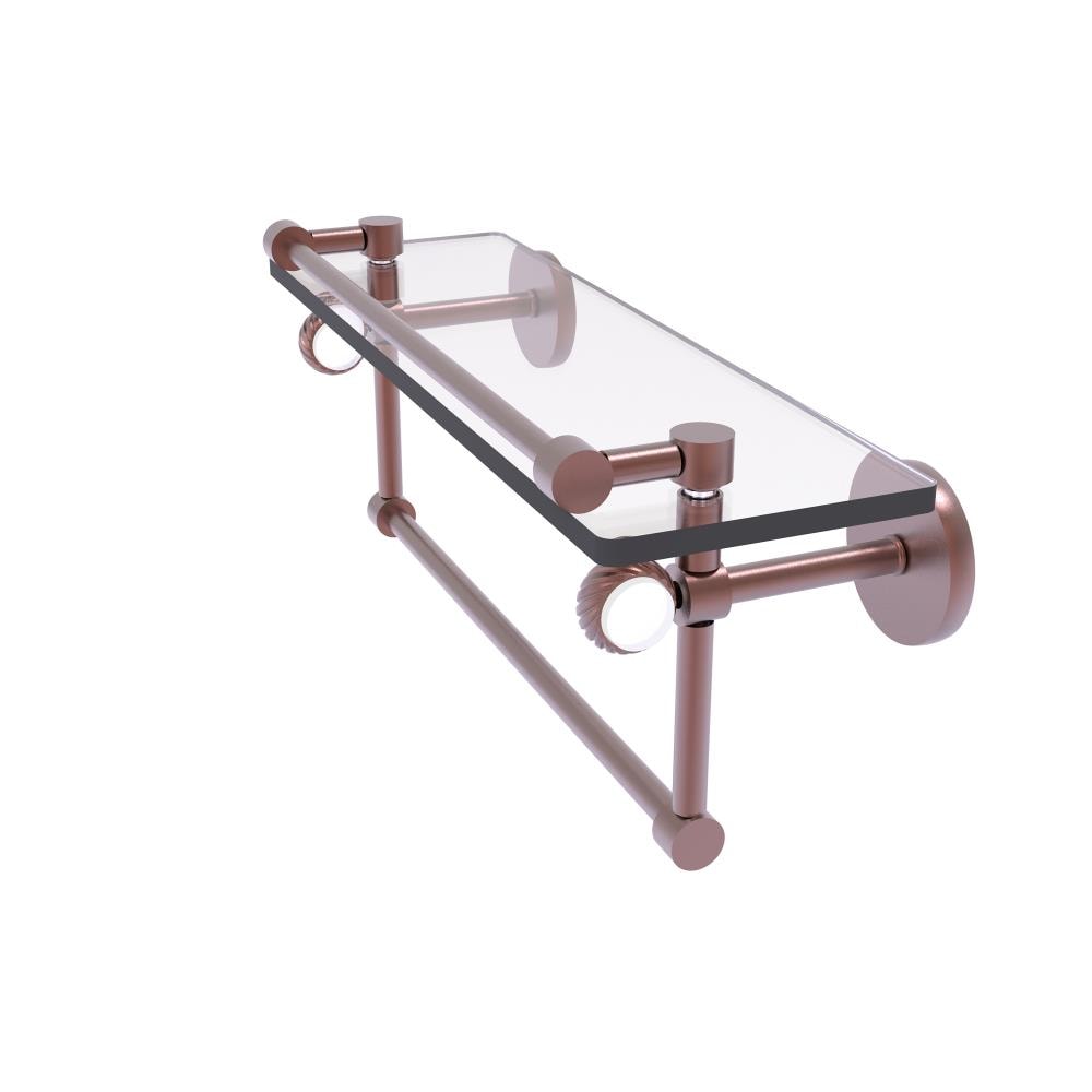 Allied Brass CV-1TBT-16-GAL-CA Clearview Antique Copper Wall mount Bathroom Shelf ( 16-in x 6.7-in x 5-in )