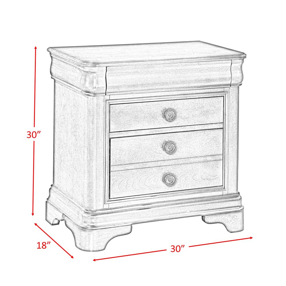 Cherry Sleigh Queen Bedroom Set with Carved Panels and Ample Storage