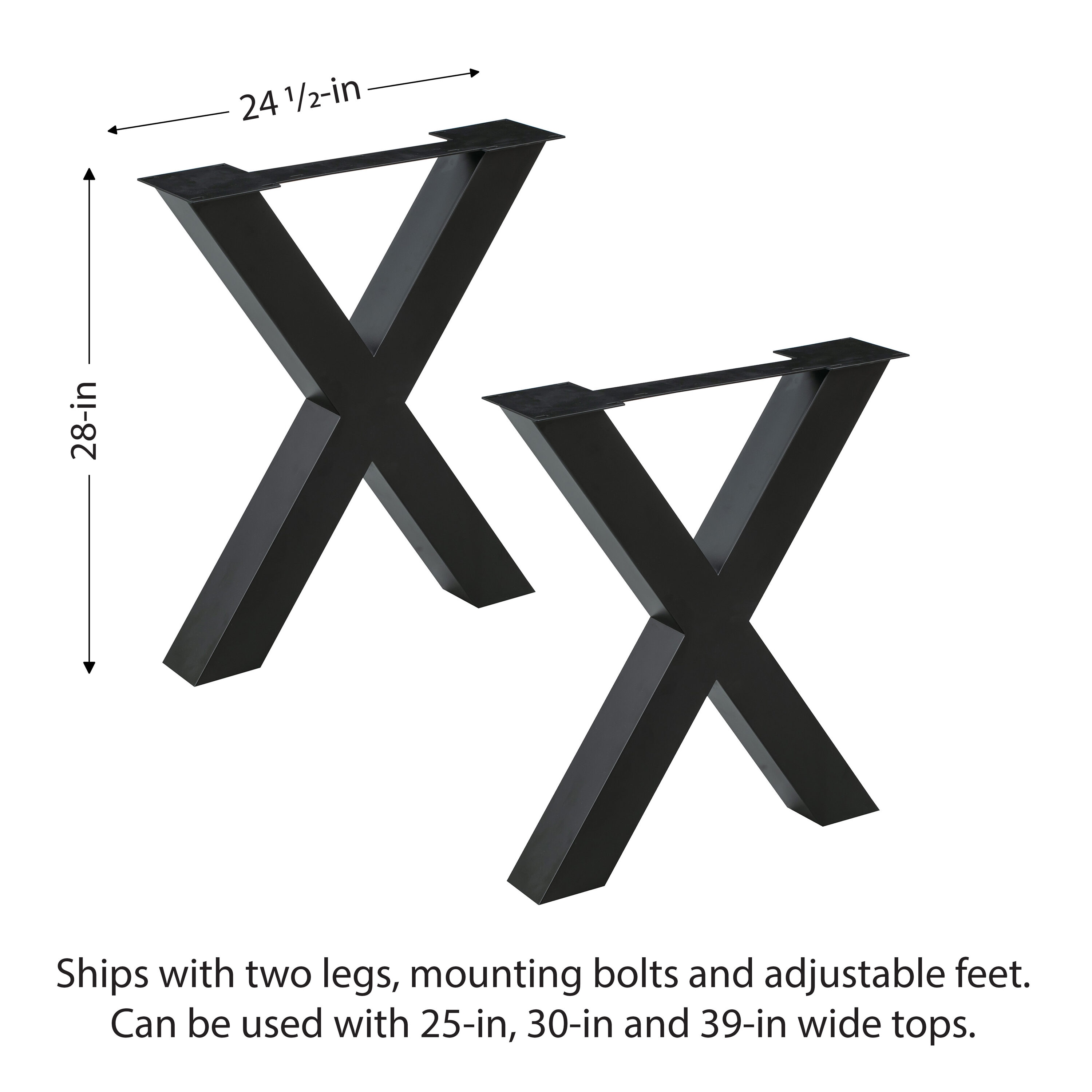 Sparrow Peak LEGXSTBK62014-710MM Wood-Table-Legs - View #3