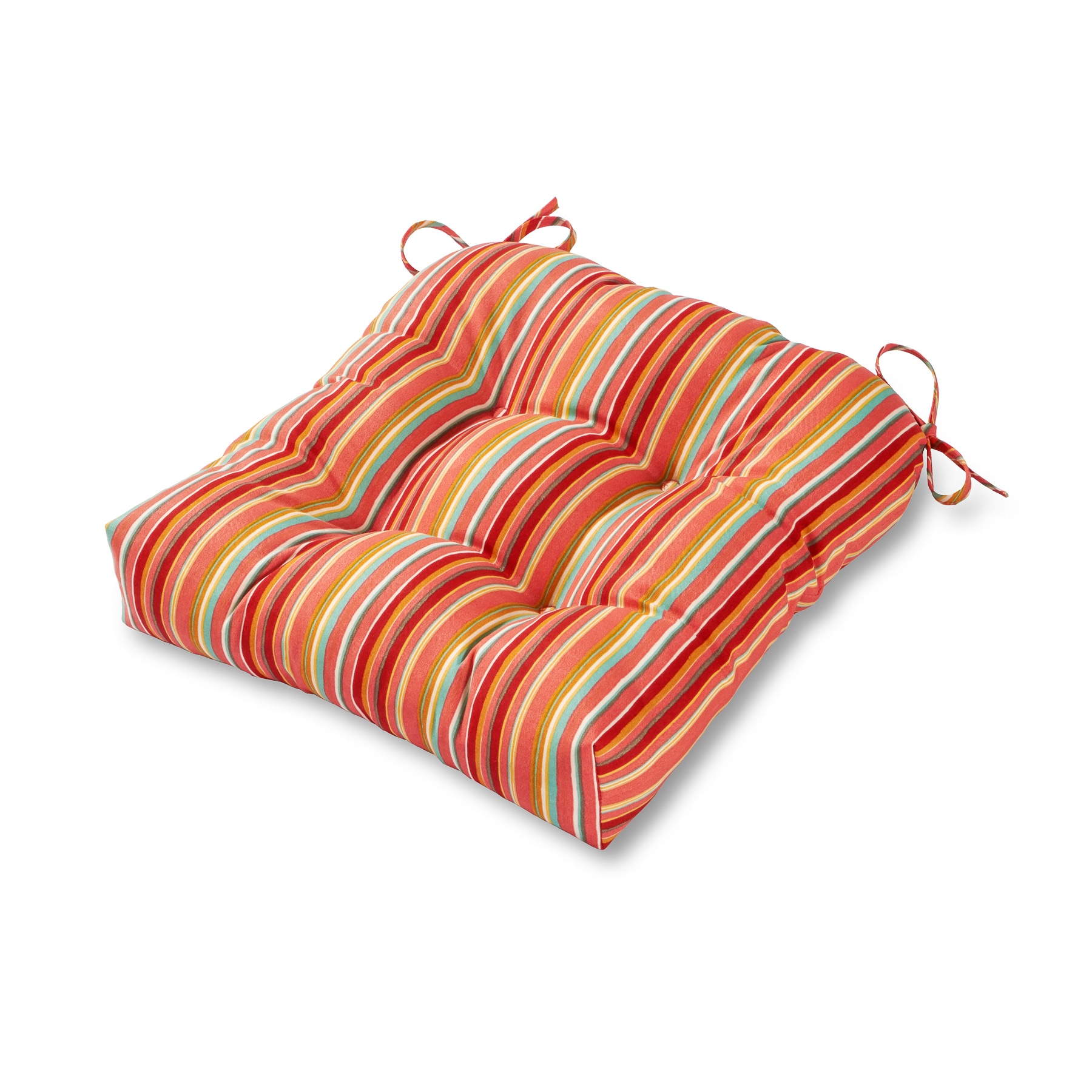 Greendale Home Fashions OC4800-WATERMELON 20-in x 20-in Watermelon Patio chair cushion