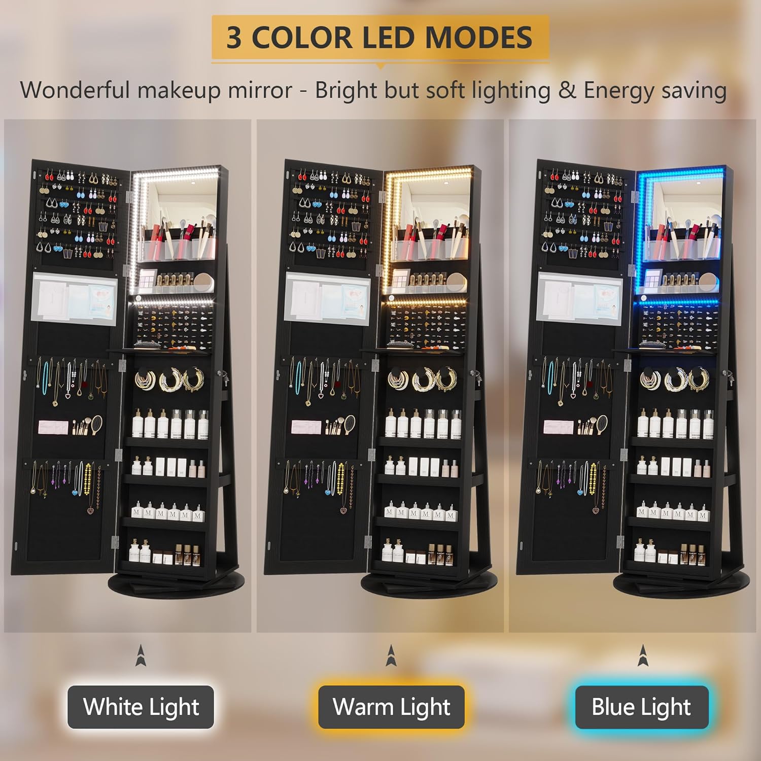 Vlsrka B0D1FT756K Jewelry-Armoires - View #3