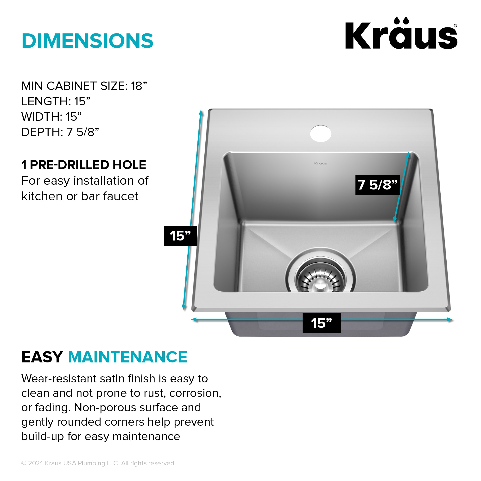 Kraus KHT631-15 Bar-Prep-Sinks - View #5