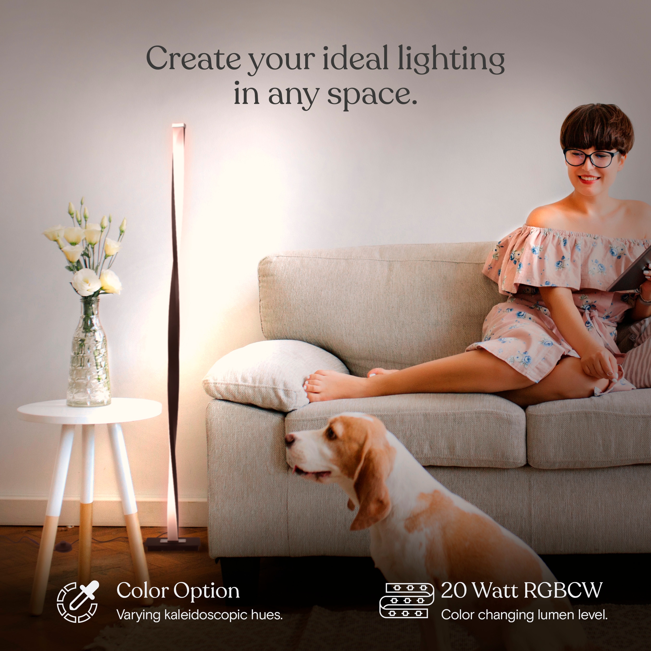 Brightech FL-HLXRGB-BLK floorlamps - View #5
