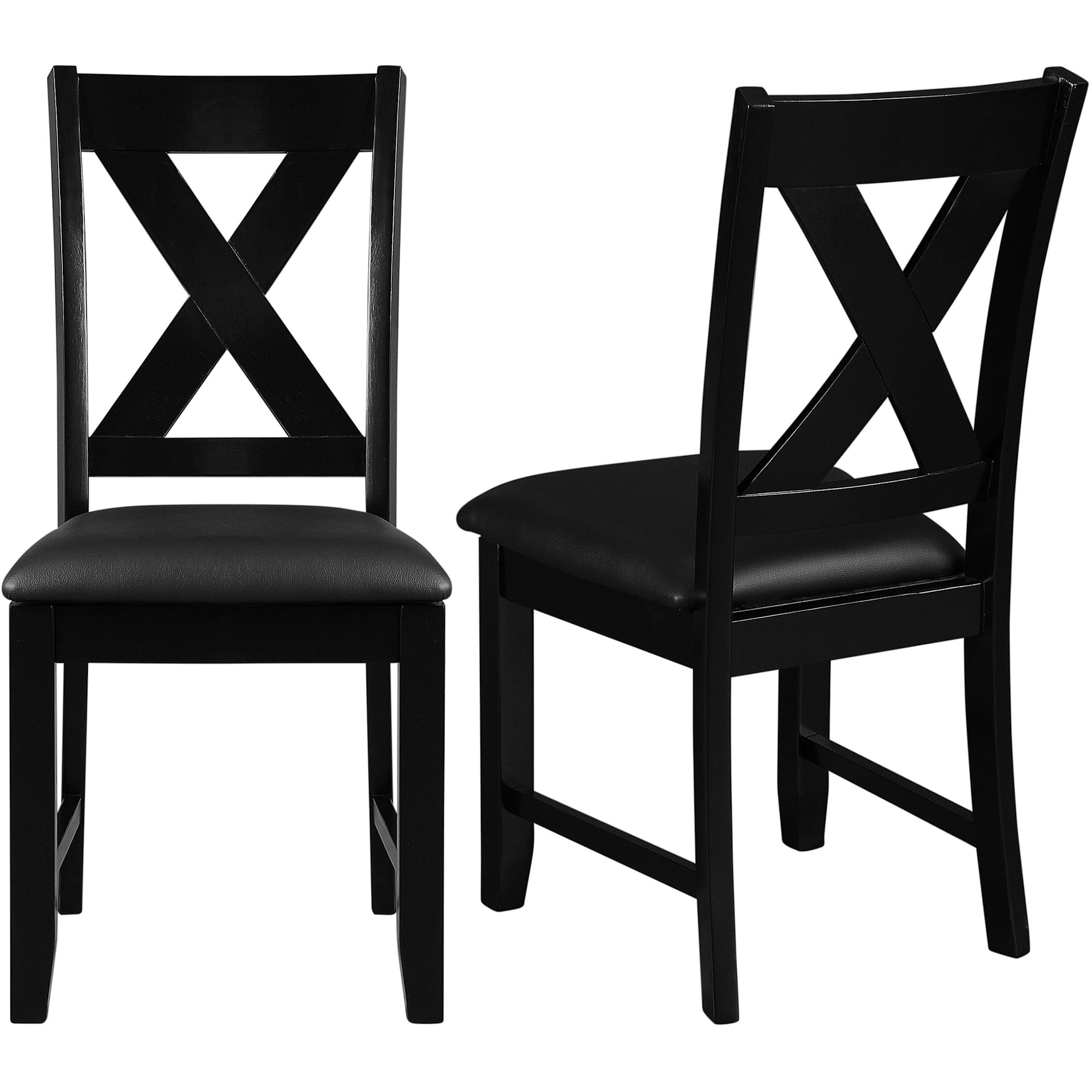 Camden Isle 163142 Set of 2 Contemporary/Modern Faux Leather Upholstered Dining Side Chair (Wood Frame)