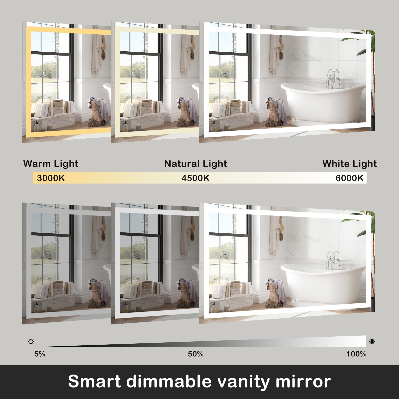 HomLux MA024830TD-OL Framed-Bath-Mirrors - View #6