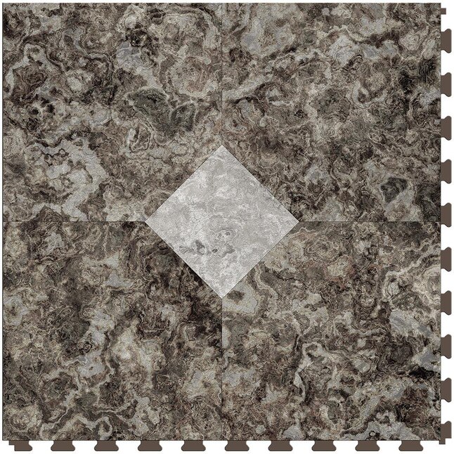 Perfection Floor Tile Breccia Collection Breccia Machiato/Satin 20-in x 20-in Water Resistant Interlocking Luxury Flooring (16.7-sq ft) Perfection Floor Tile Breccia Collection Breccia Machiato/Satin 20-in x 20-in Water Resistant Interlocking Luxury Flooring (16.7-sq ft)