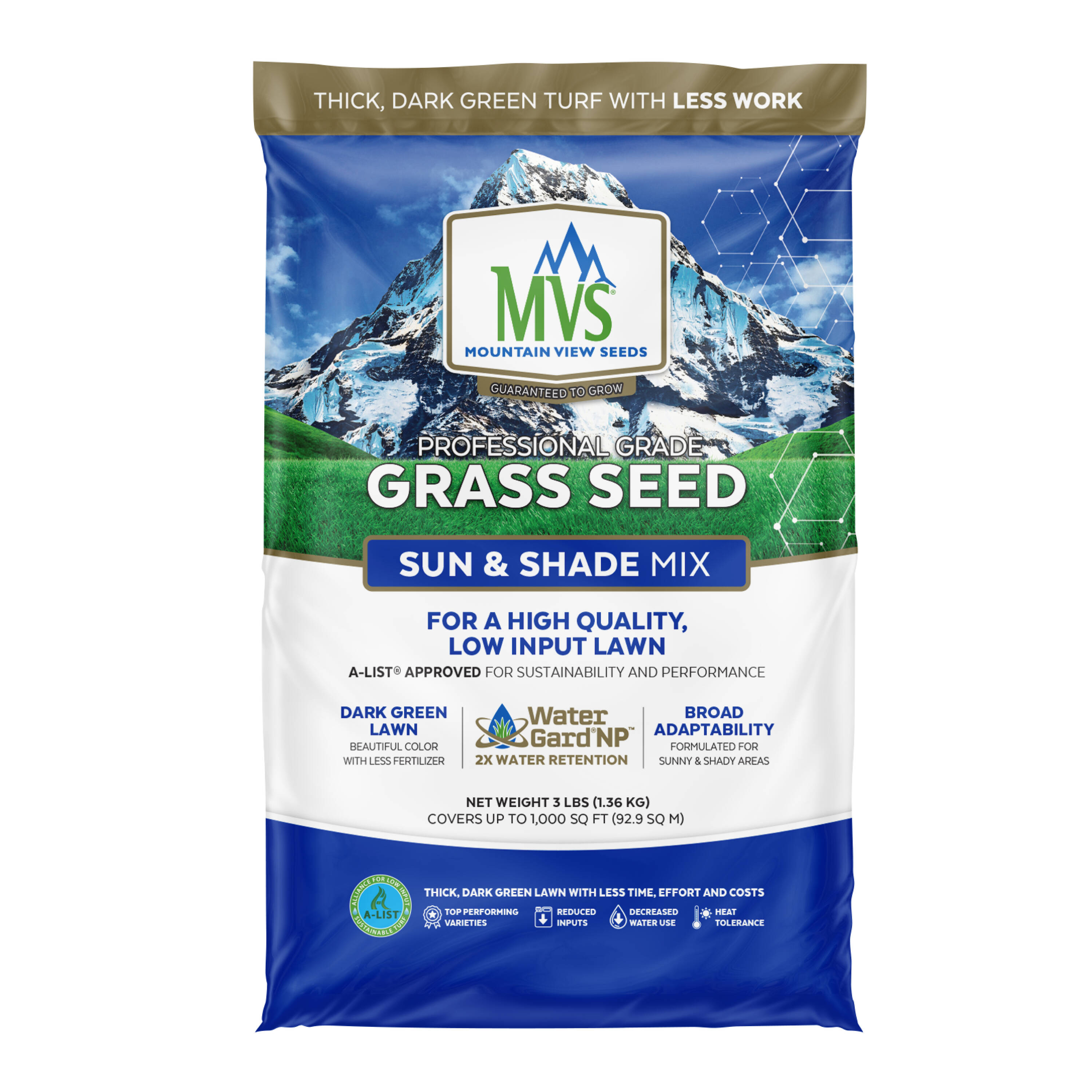 Mountain View Seeds - A-List 3-lb Mixture/Blend Grass Seed