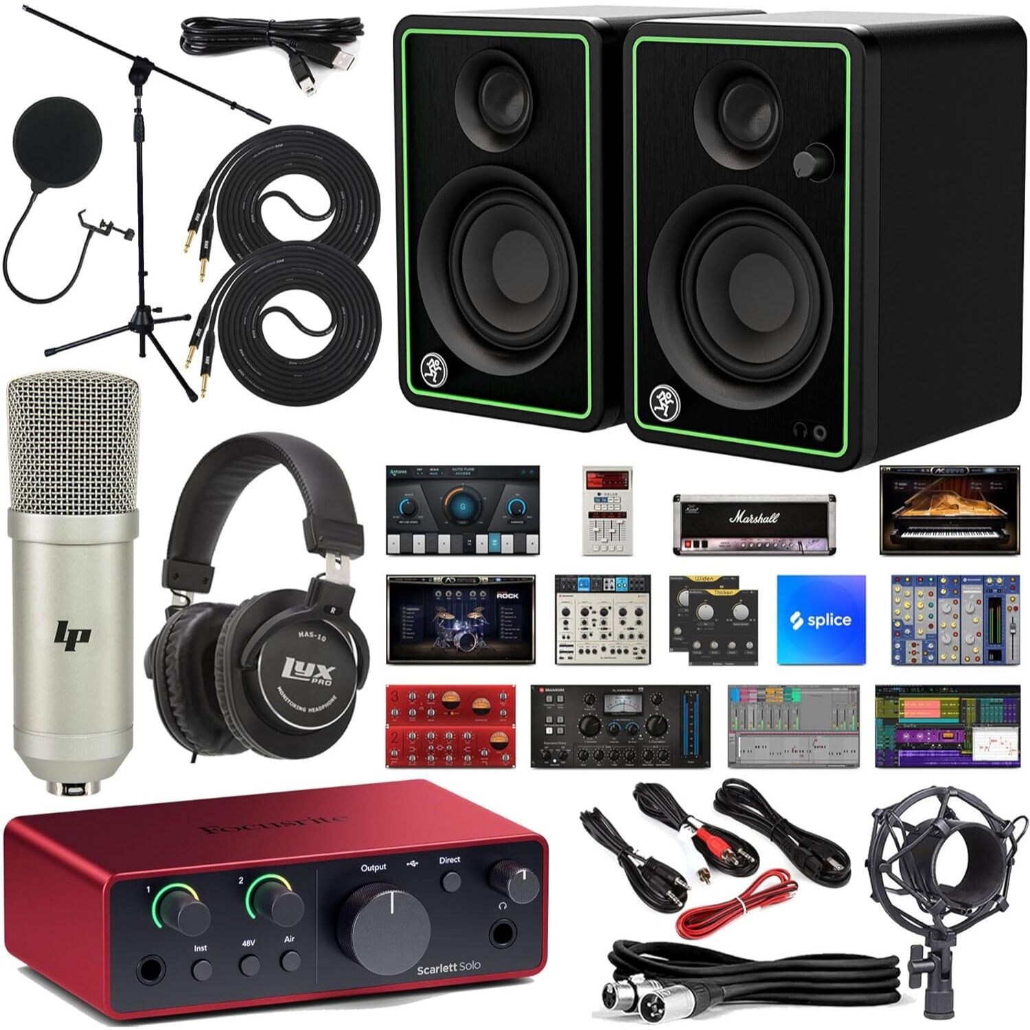 Scarlett Solo 4th Gen USB Audio Interface Bundle with CR4X Monitors and More #AMZFCSSOLOG4CR4