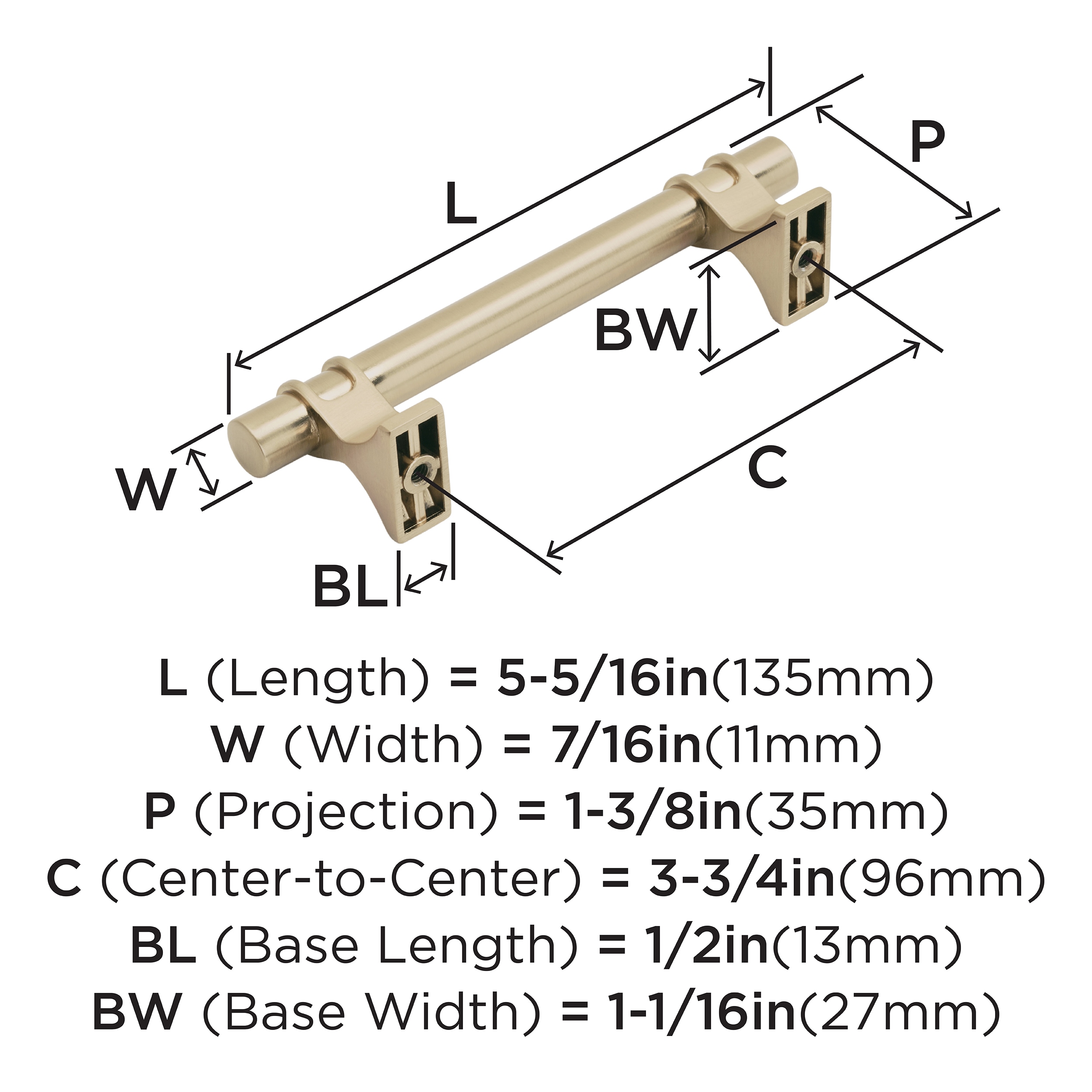 Amerock BP36605CZ Cabinet-Pulls - View #3