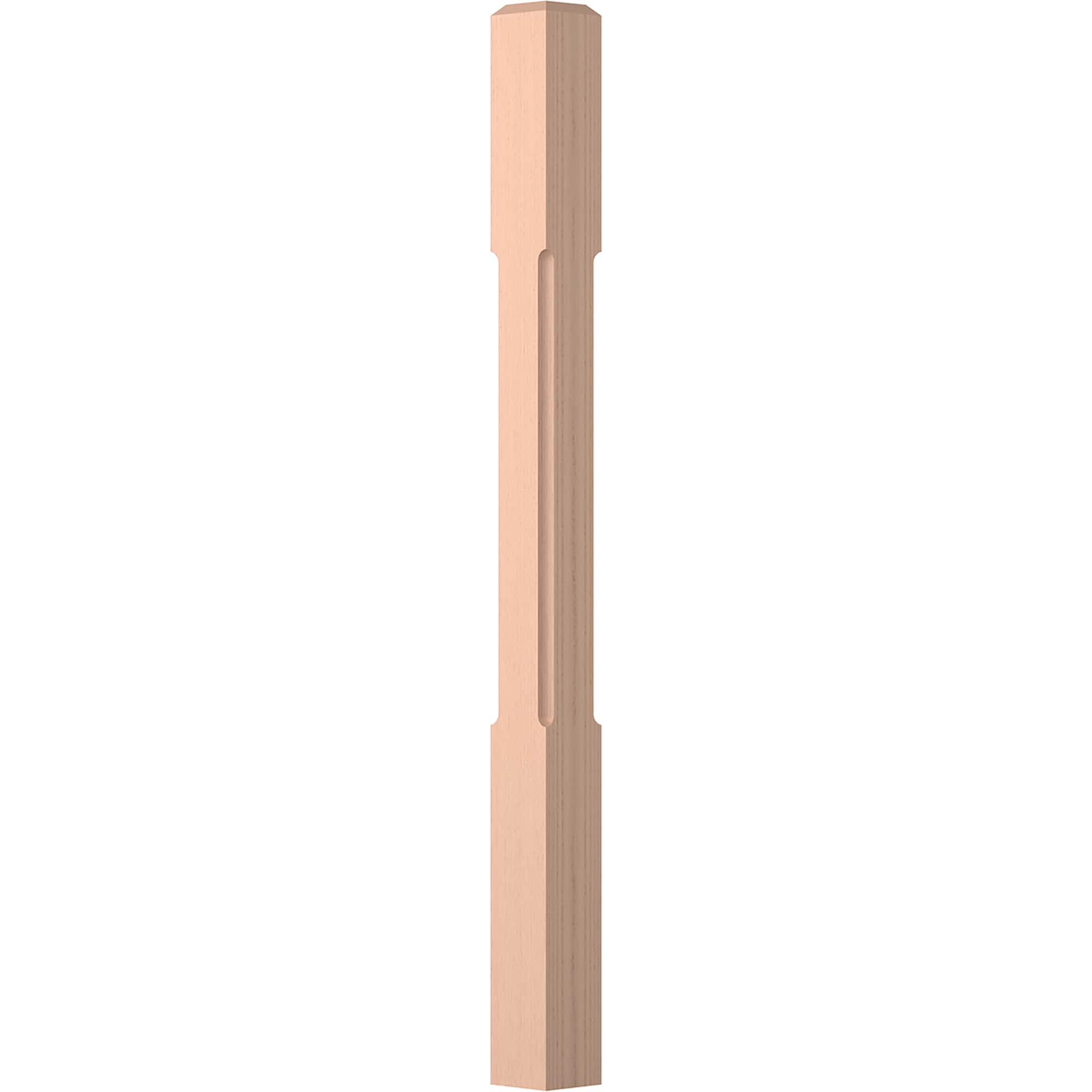 L.J. Smith Stair Systems LJC-4000-HM Clean 3.5-in x 48-in Unfinished Hard maple Starting Stair Newel Post