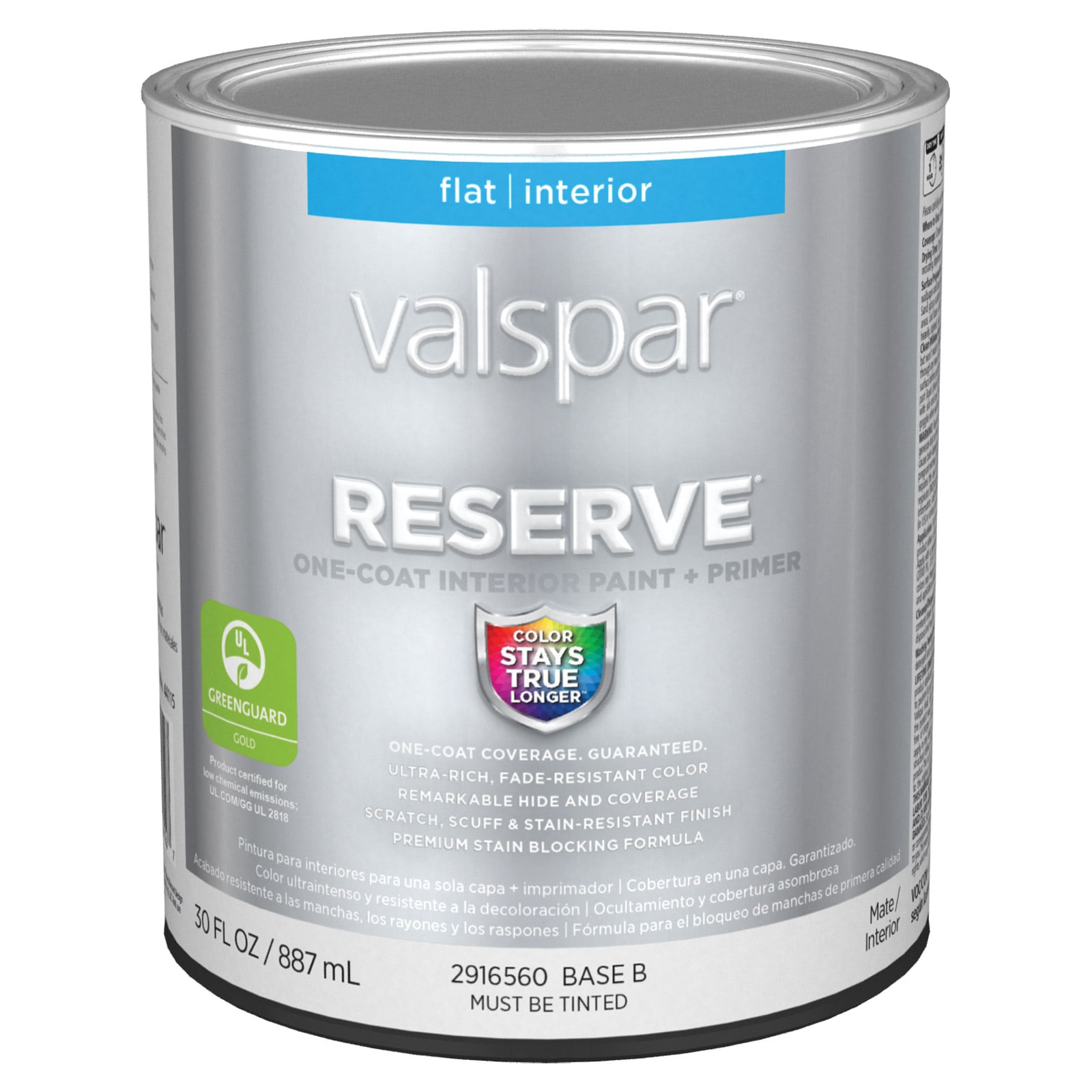 Valspar Reserve Flat Base Tintable Latex Interior Paint + Primer (1 ...