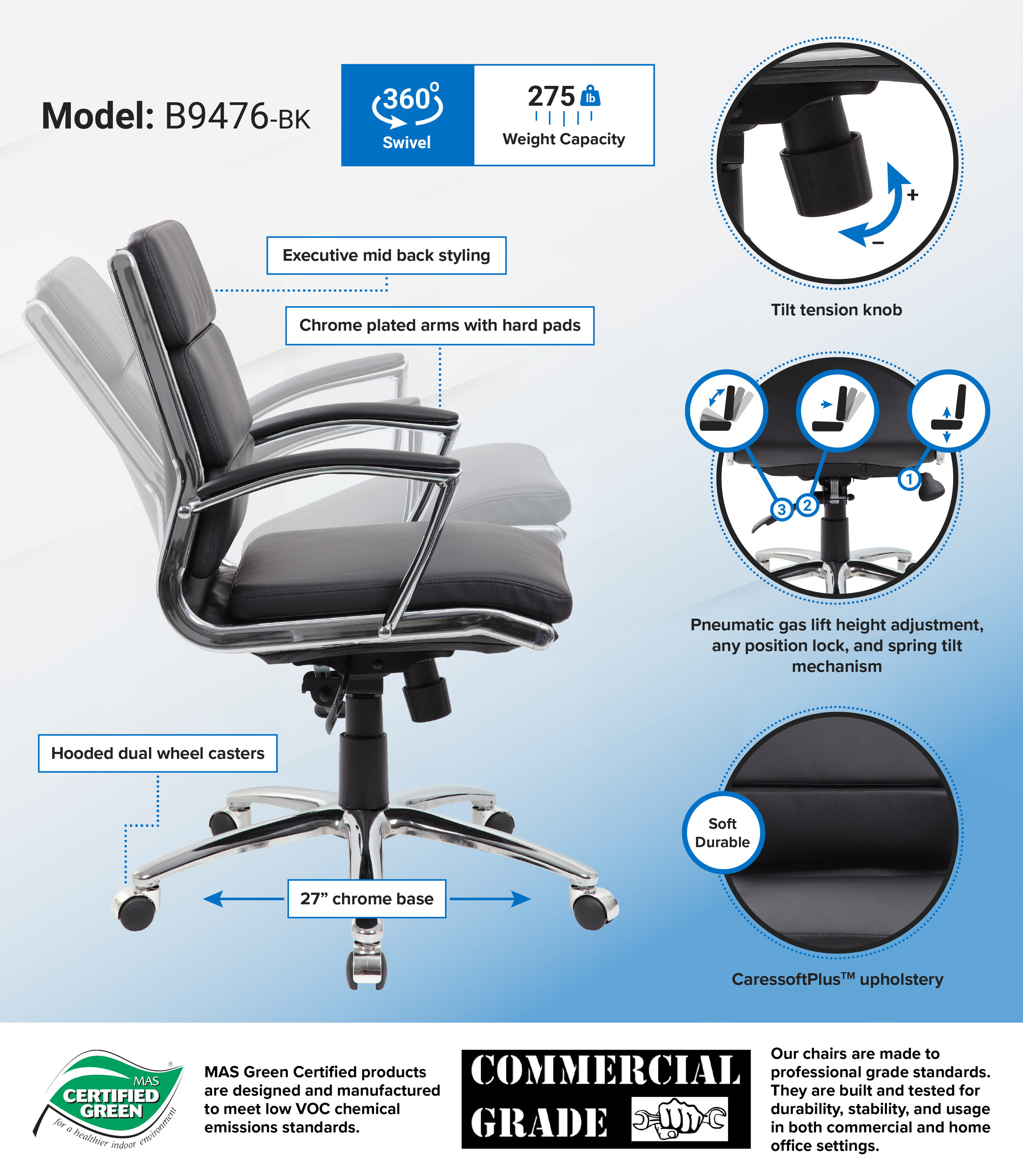 Boss Office Products B9476-BK Office-Chairs - View #7