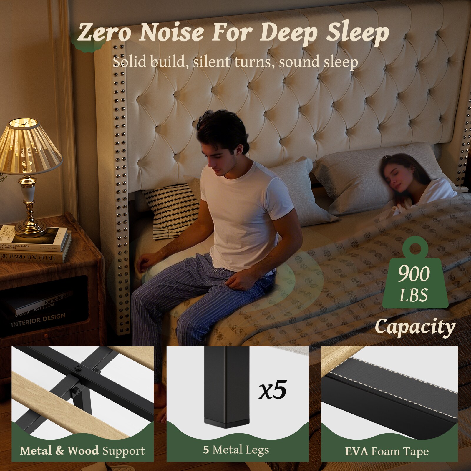 Wooakway BF04K-WH beds - View #3