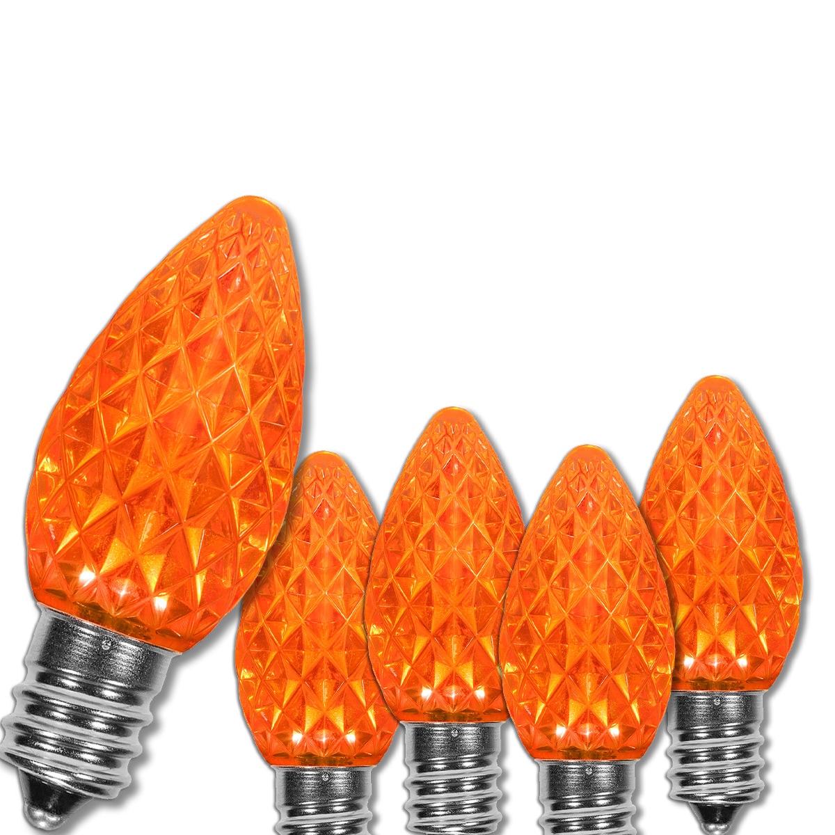 Wintergreen Lighting 72622 OptiCore Indoor/Outdoor Orange LED C7 String light bulbs