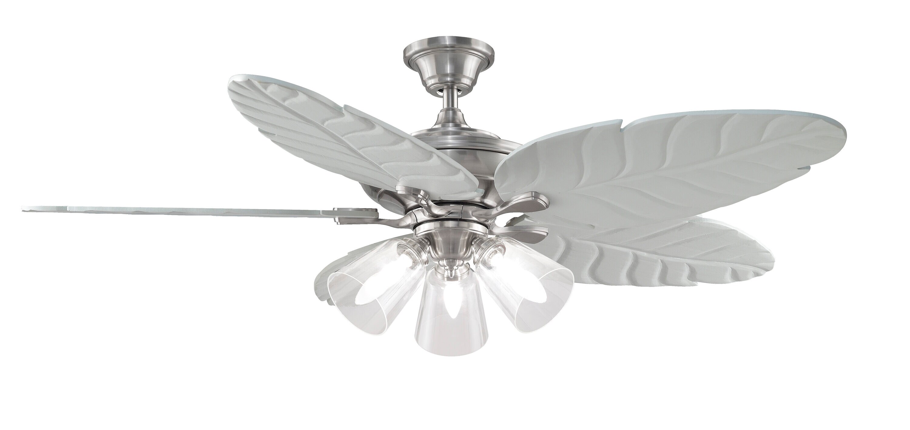 Fanimation myFanimation 60-in Matte White Indoor/Outdoor Ceiling Fan with Remote (5-Blade)