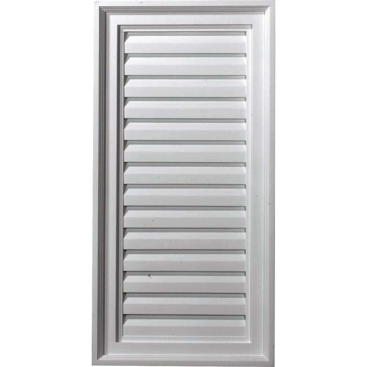 Ekena Millwork GVVE15X22D 16-in x 26-in White Rectangle Urethane Gable Louver Vent
