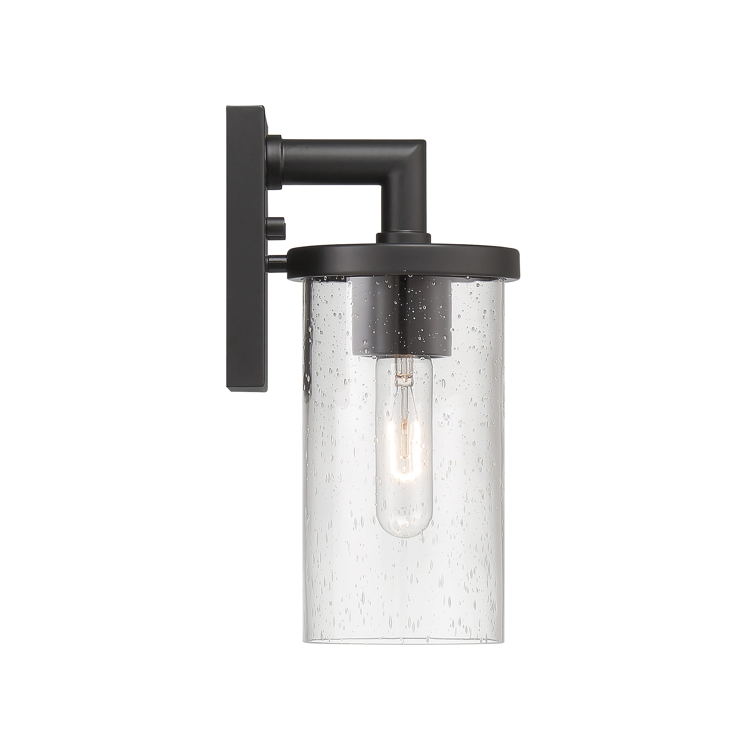Otto Matte Black Transitional Outdoor Wall Lantern