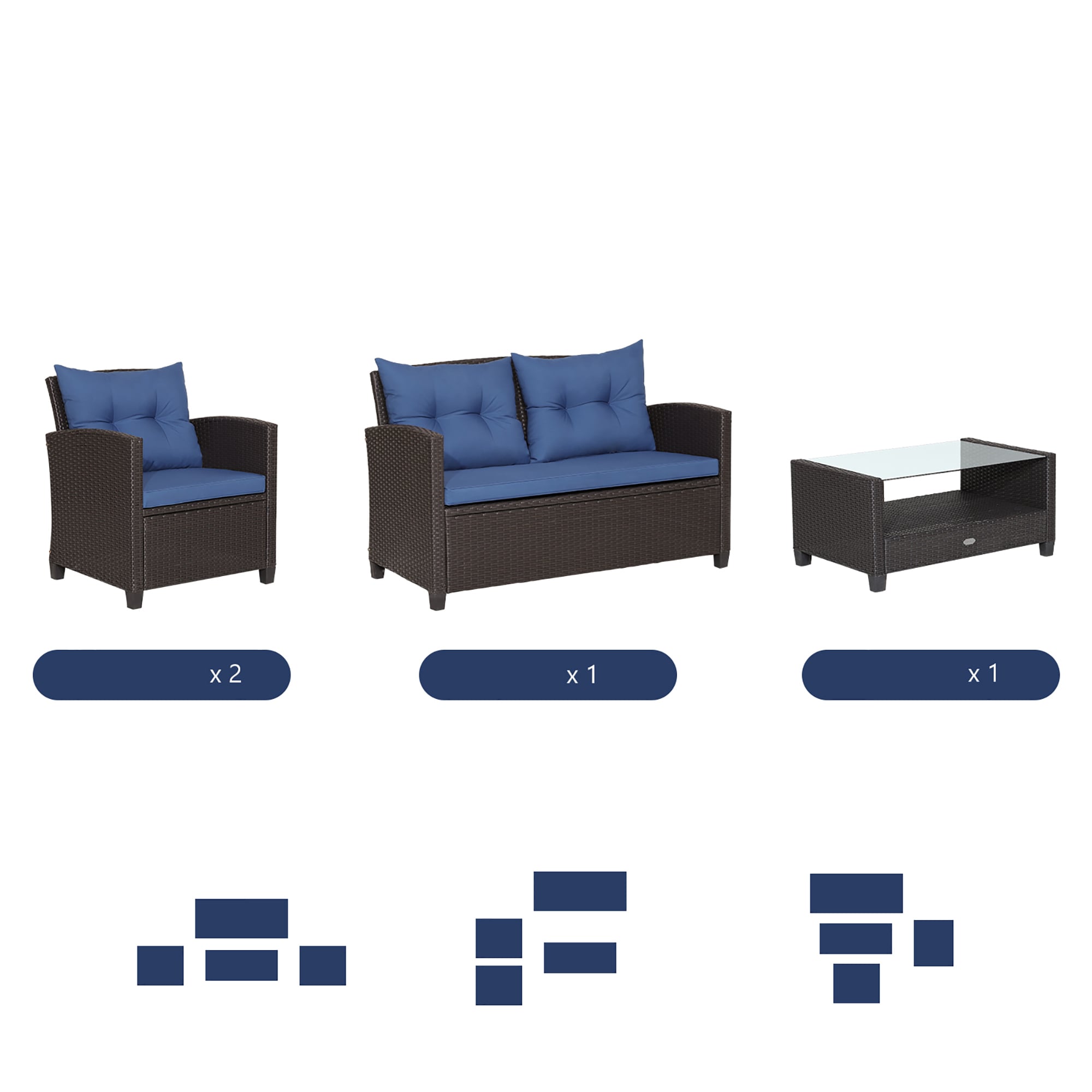 Costway HW66742NY+ Patio-Conversation-Sets - View #6