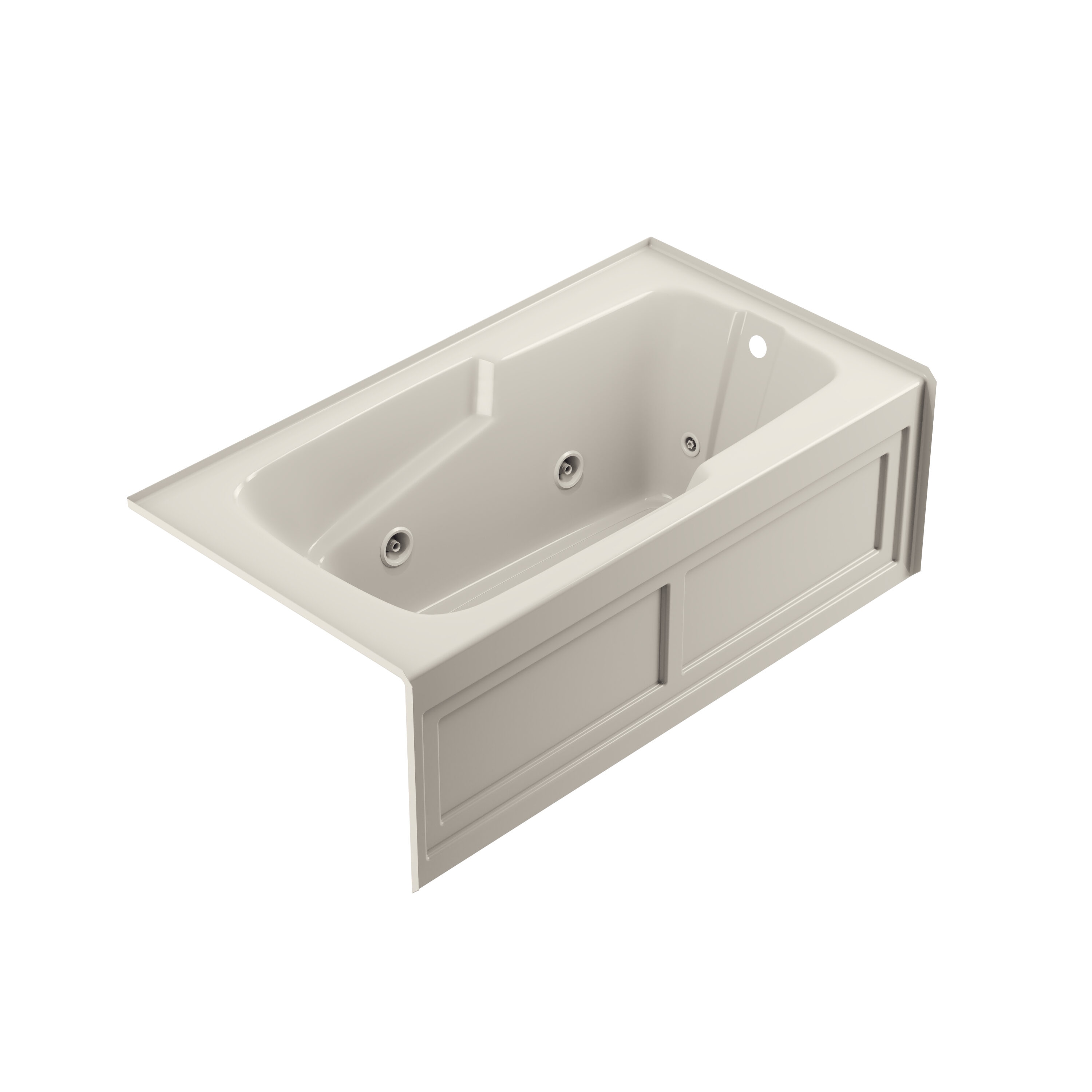 Jacuzzi NG62969 CETRA 32-in x 60-in Oyster Acrylic Rectangular Alcove Whirlpool tub ( Right Drain )