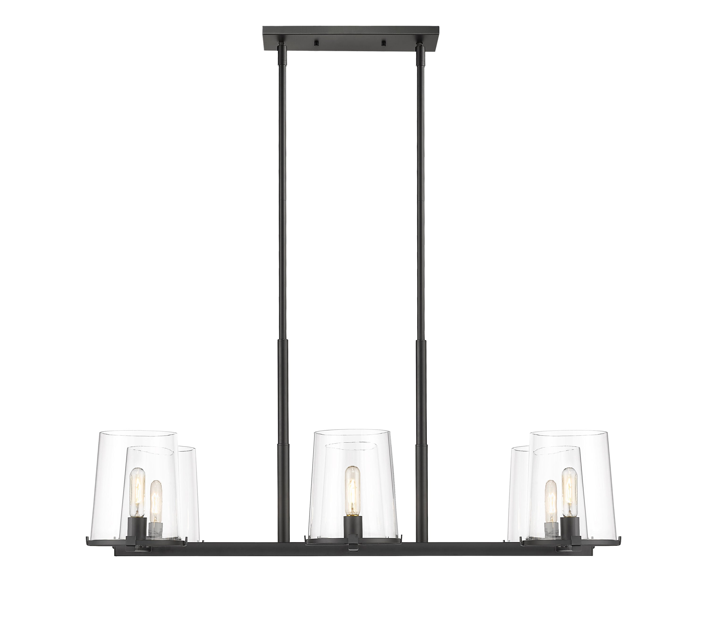 Z-Lite Callista 6 -Light Matte Black Transitional For Use in