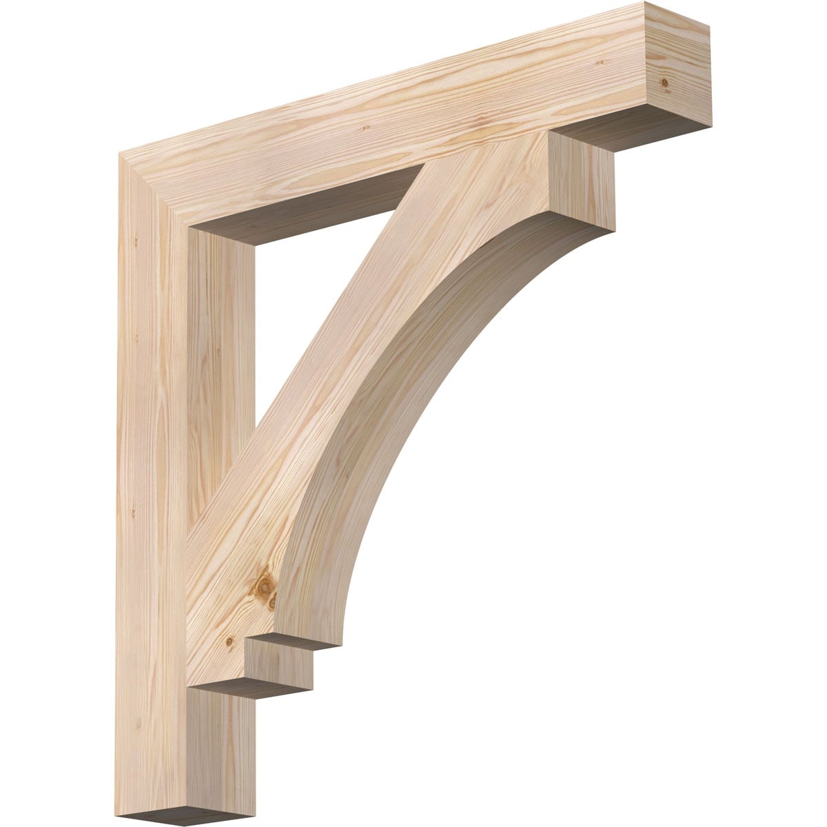 Ekena Millwork BKT06X38X38IMP05SDF Imperial Block Smooth 5-1/2-in x 38-in x 38-in Douglas fir Brown Wood Standard bracket