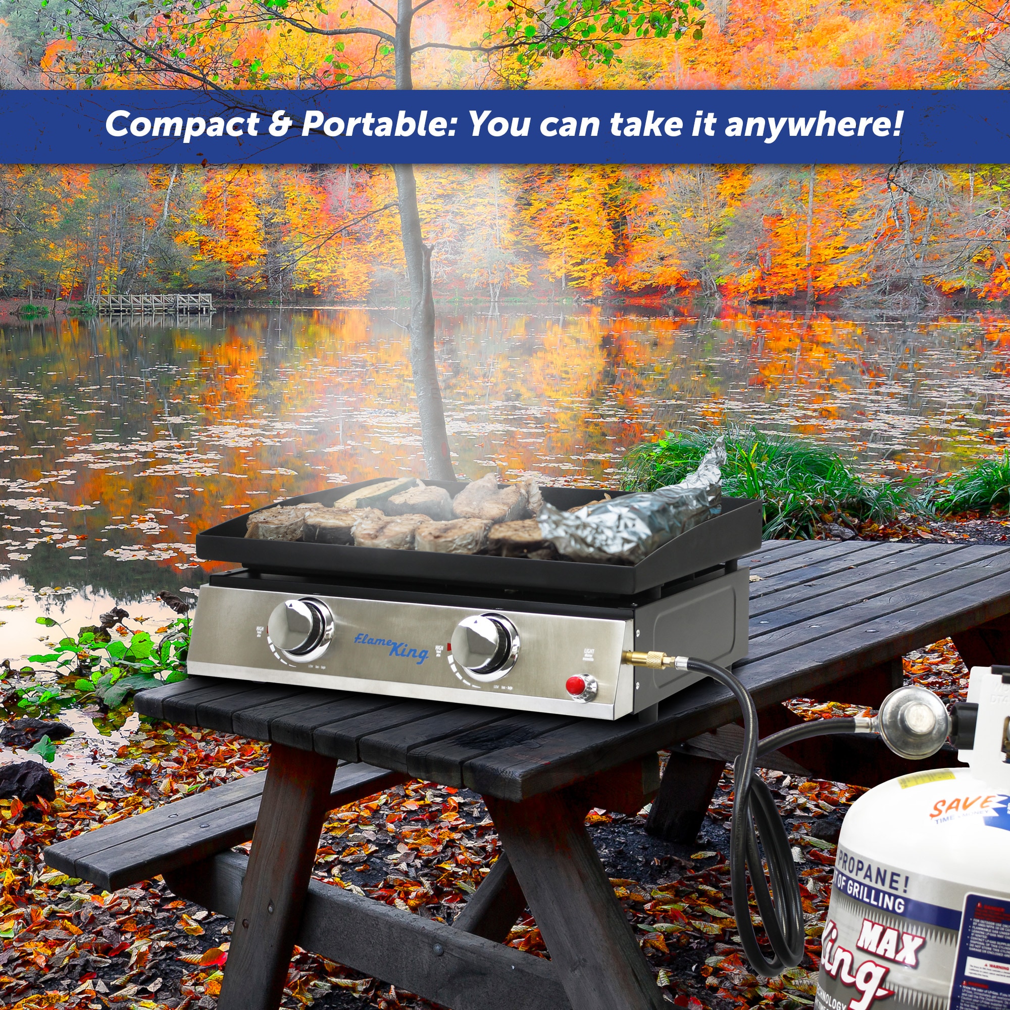 Flame King YSNFM-HT-120DB Flat-Top-Grills - View #6