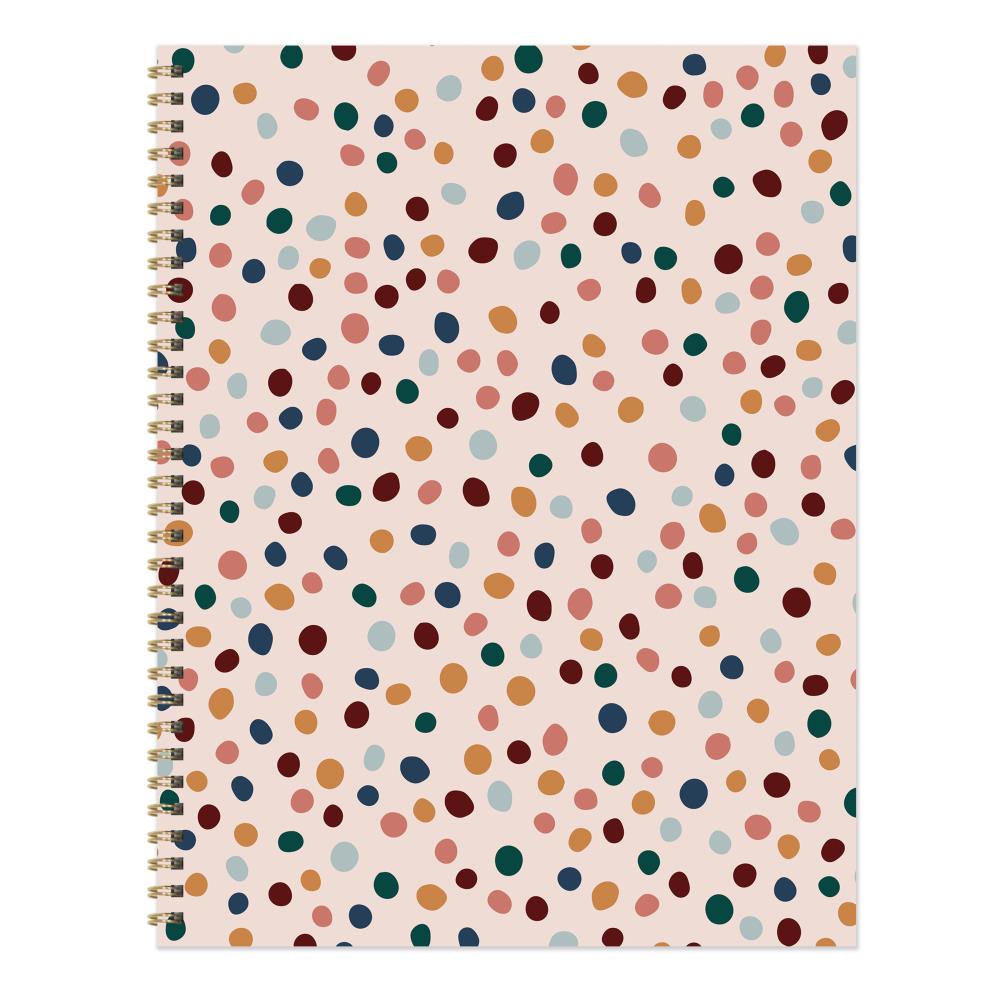 TF Publishing 99-9520 Spotted Dot Boho Undated Large Weekly Monthly Spiral Planner
