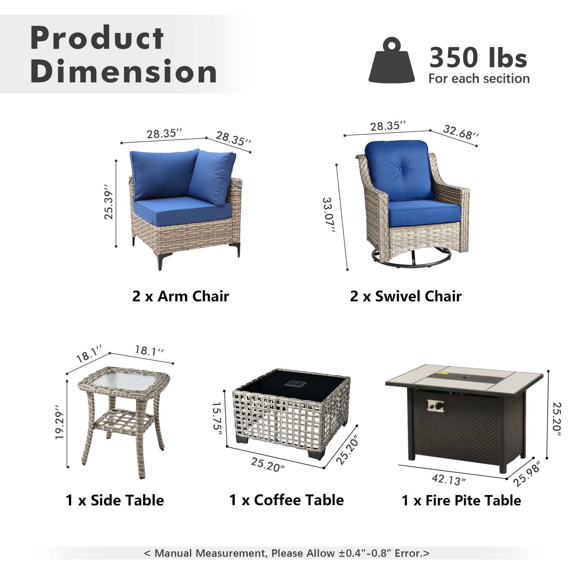 ALTRIGUS 6L-CFP03-YZSKT707-AL Patio-Conversation-Sets - View #3